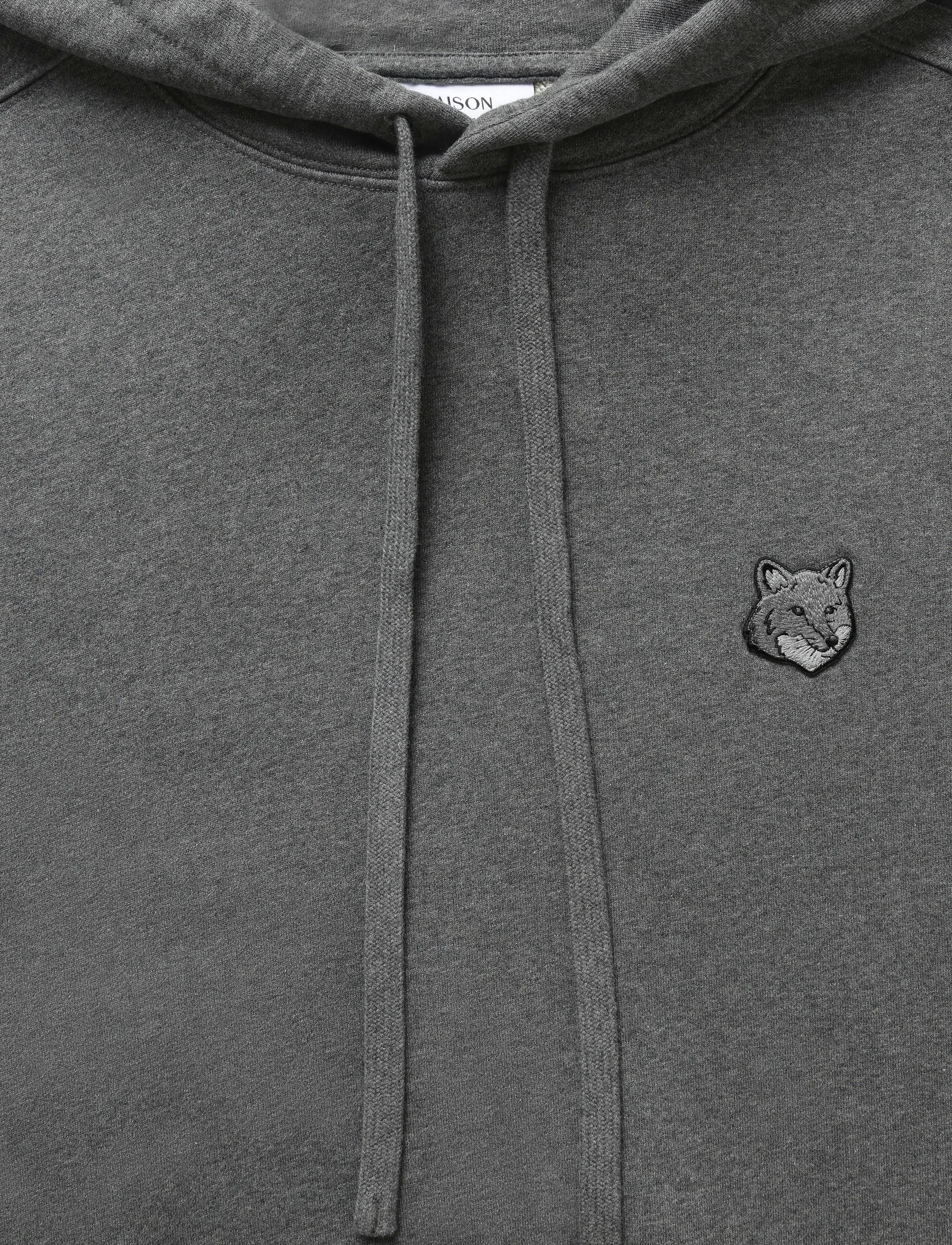 Maison Kitsune - BOLD FOX HEAD PATCH OVERSIZE HOODIE - dark grey melange - 5