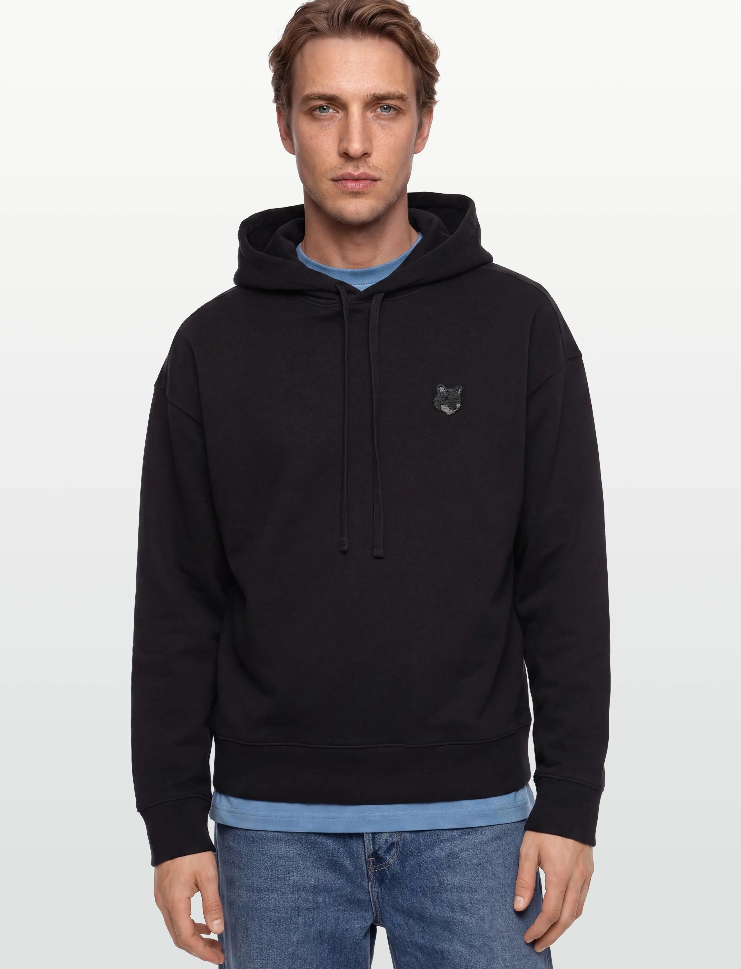 Maison Kitsune - BOLD FOX HEAD PATCH OVERSIZE HOODIE - hoodies - black - 3