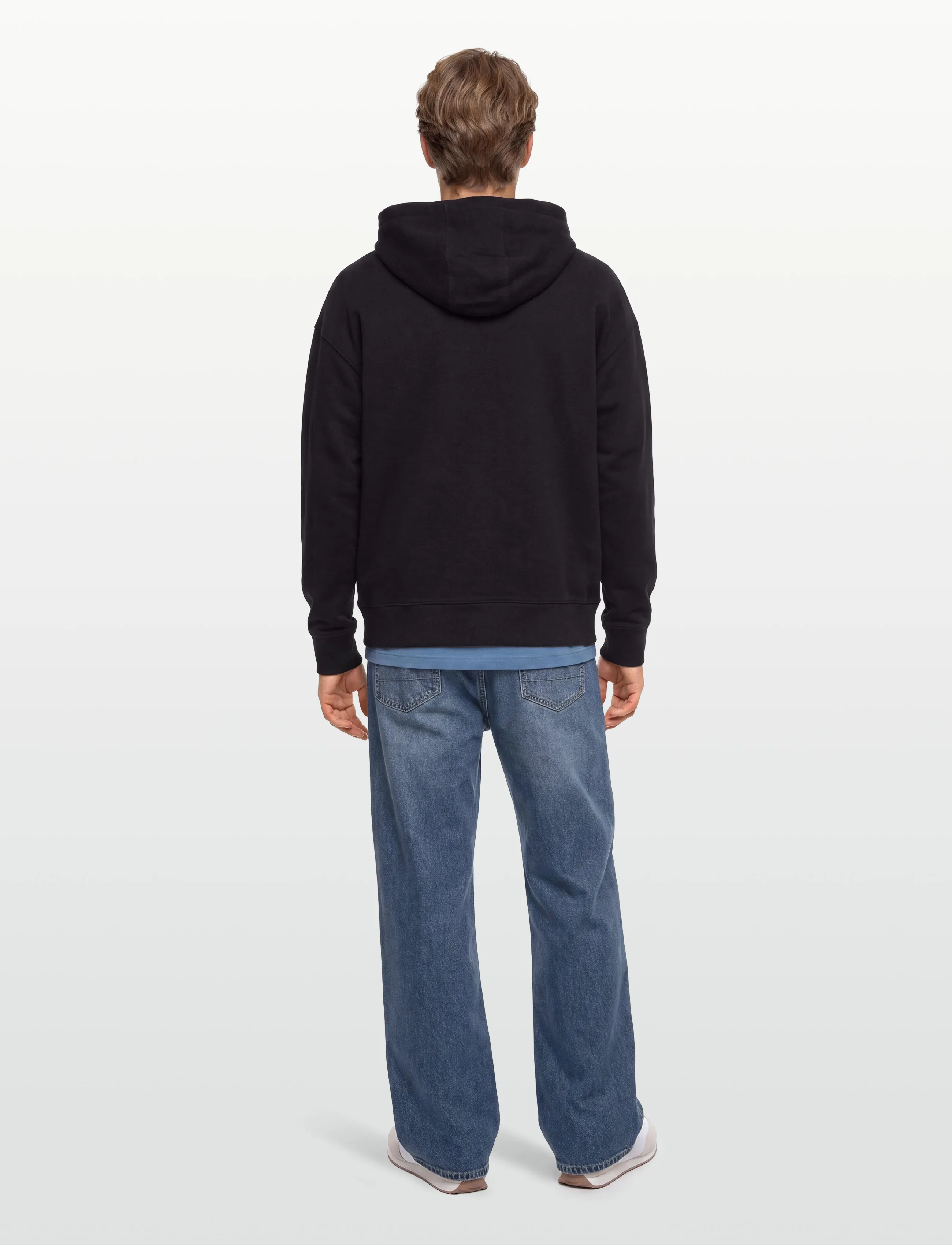 Maison Kitsune - BOLD FOX HEAD PATCH OVERSIZE HOODIE - hoodies - black - 4