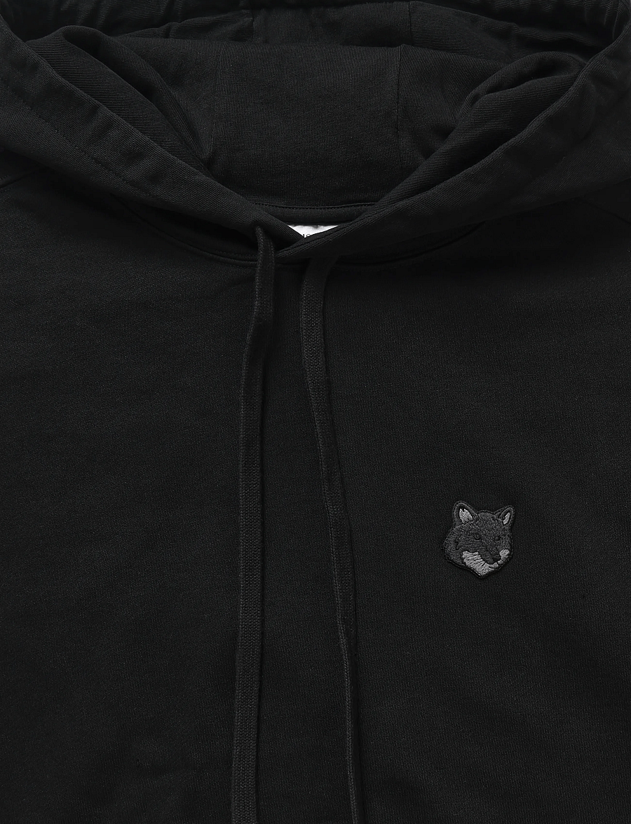 Maison Kitsune - BOLD FOX HEAD PATCH OVERSIZE HOODIE - hettegensere - black - 2