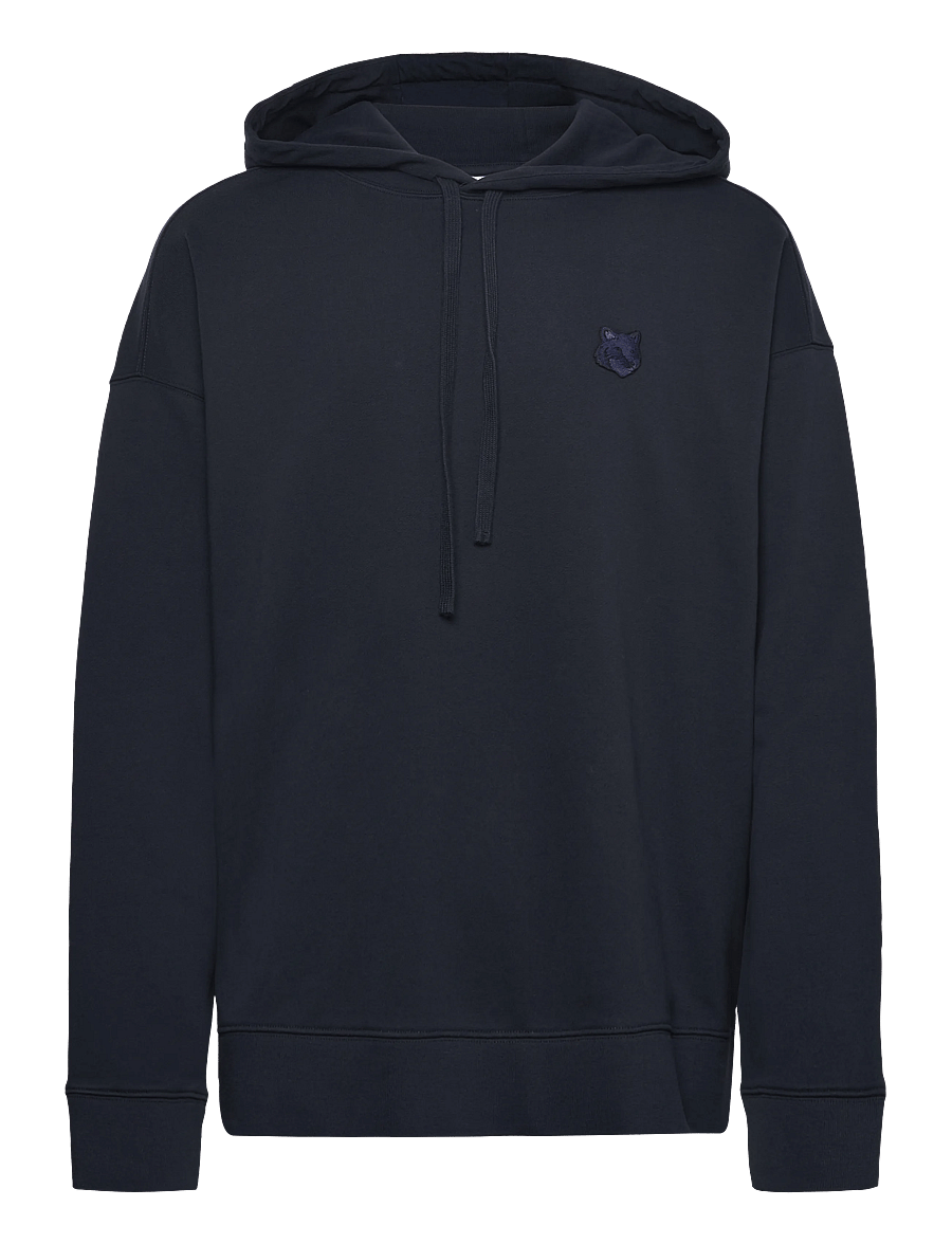Maison Kitsune - BOLD FOX HEAD PATCH OVERSIZE HOODIE - hættetrøjer - deep navy - 0