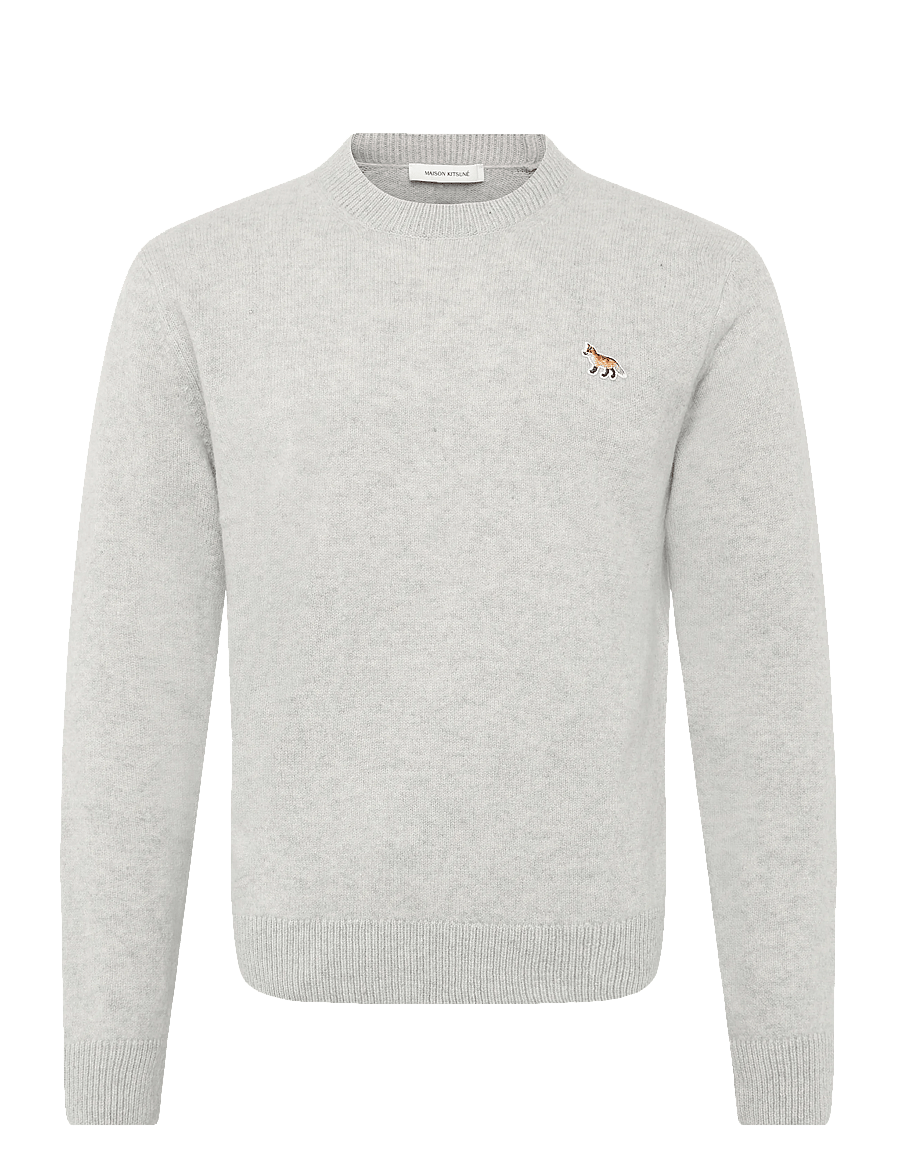Maison Kitsune - BABY FOX PATCH REGULAR JUMPER - rundhals - light grey melange - 0