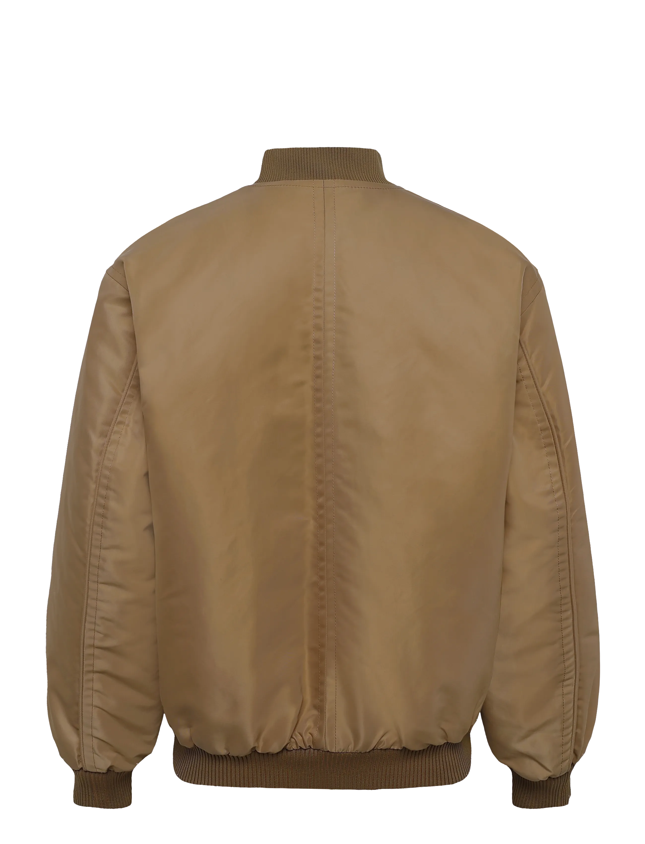 Maison Kitsune - BOMBER IN NYLON WITH LOGO HANDWRITING EMBROIDERY - taupe - 1