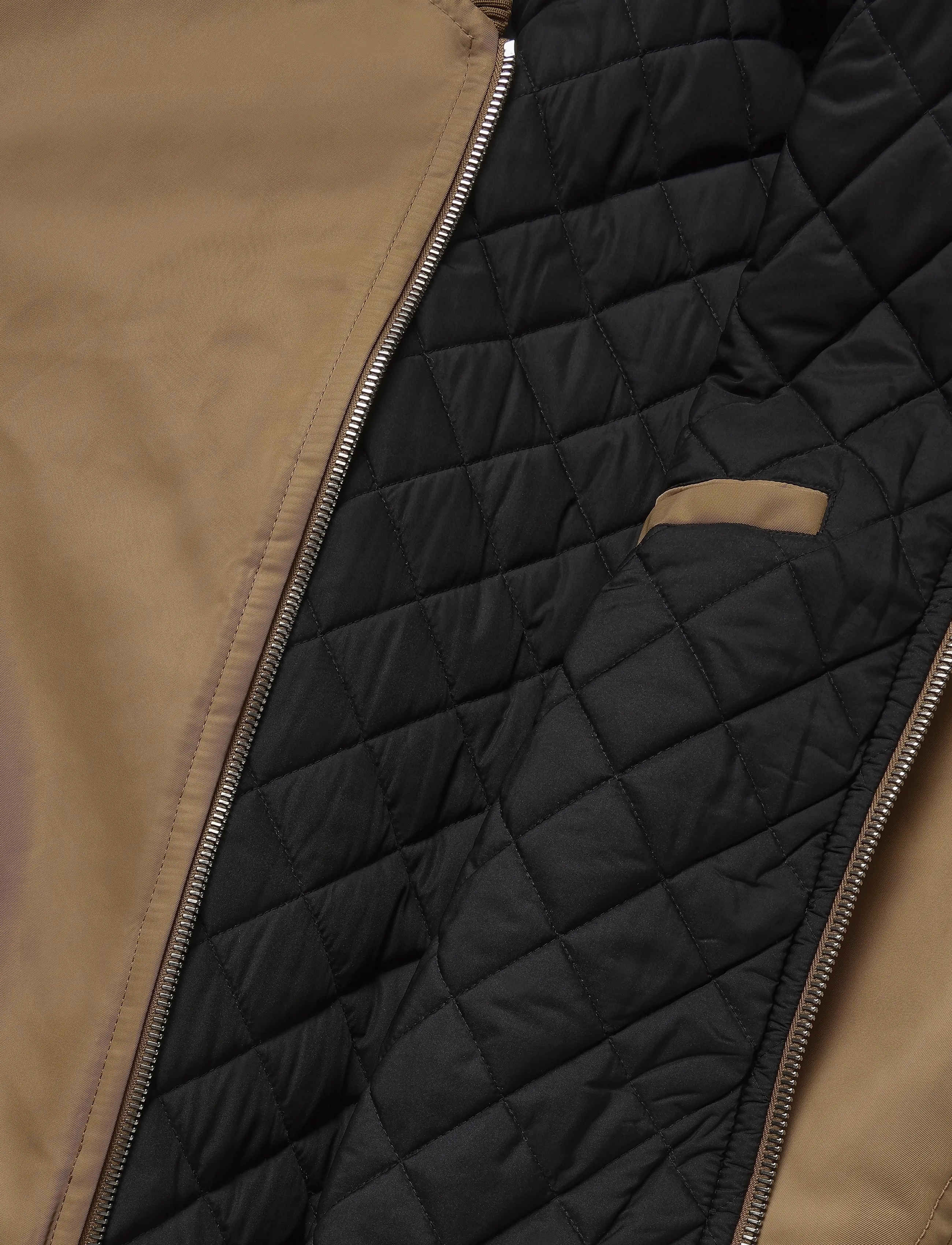Maison Kitsune - BOMBER IN NYLON WITH LOGO HANDWRITING EMBROIDERY - taupe - 4