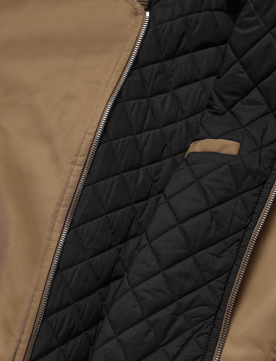 Maison Kitsune - BOMBER IN NYLON WITH LOGO HANDWRITING EMBROIDERY - herbstjacken - taupe - 4