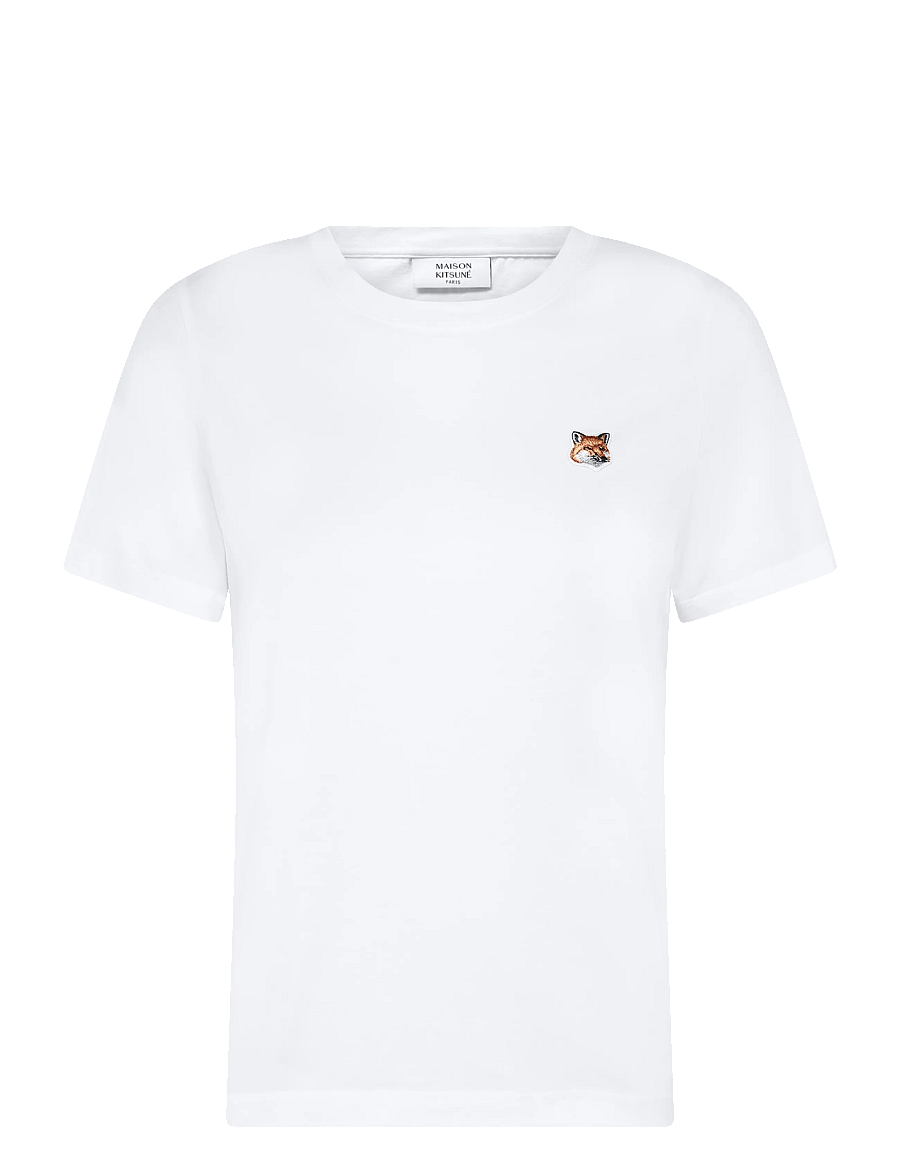 Maison Kitsune - FOX HEAD PATCH REGULAR TEE-SHIRT - t-shirts - white - 1