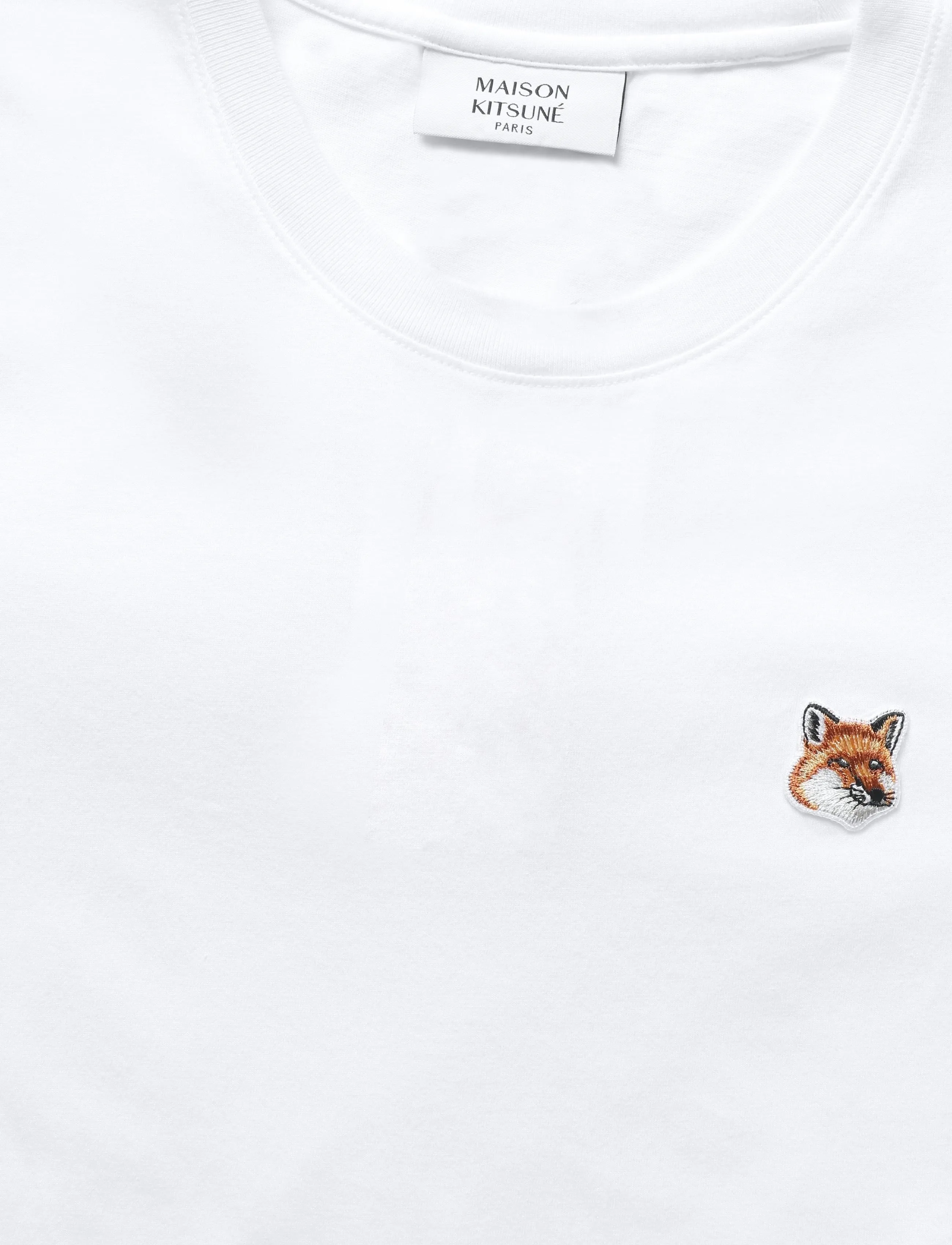 Maison Kitsune - FOX HEAD PATCH REGULAR TEE-SHIRT - t-shirts - white - 5
