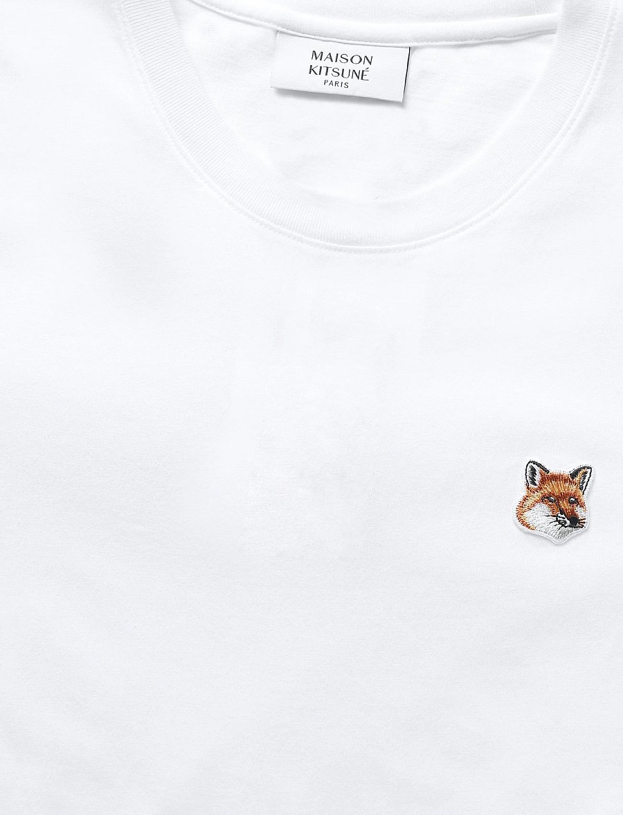 Maison Kitsune - FOX HEAD PATCH REGULAR TEE-SHIRT - t-shirts - white - 5