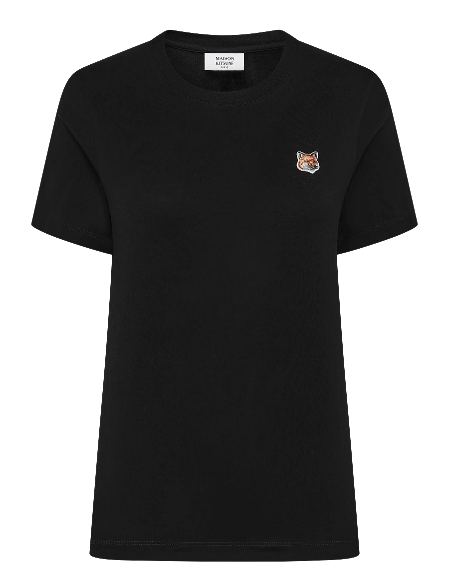 Maison Kitsune - FOX HEAD PATCH REGULAR TEE-SHIRT - t-shirts - black - 0