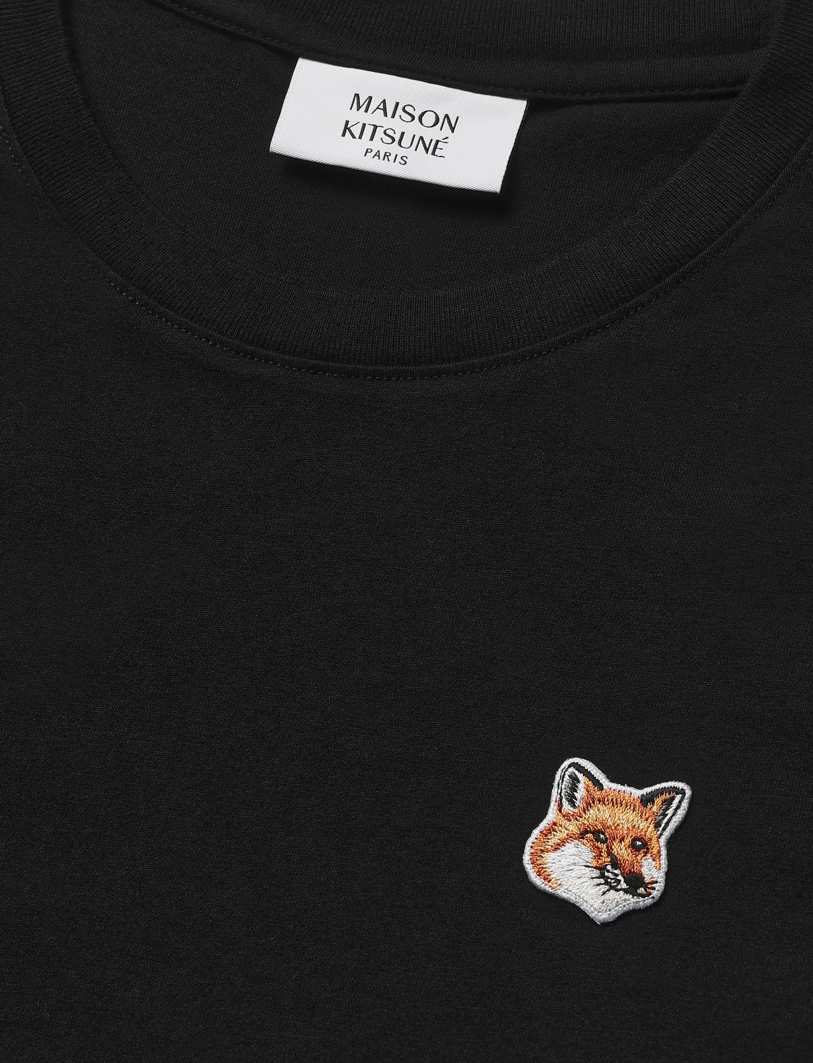 Maison Kitsune - FOX HEAD PATCH REGULAR TEE-SHIRT - black - 2