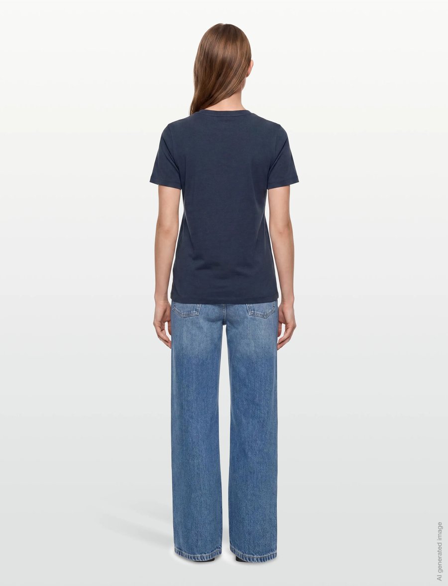 Maison Kitsune - FOX HEAD PATCH REGULAR TEE-SHIRT - t-shirts - ink blue - 4
