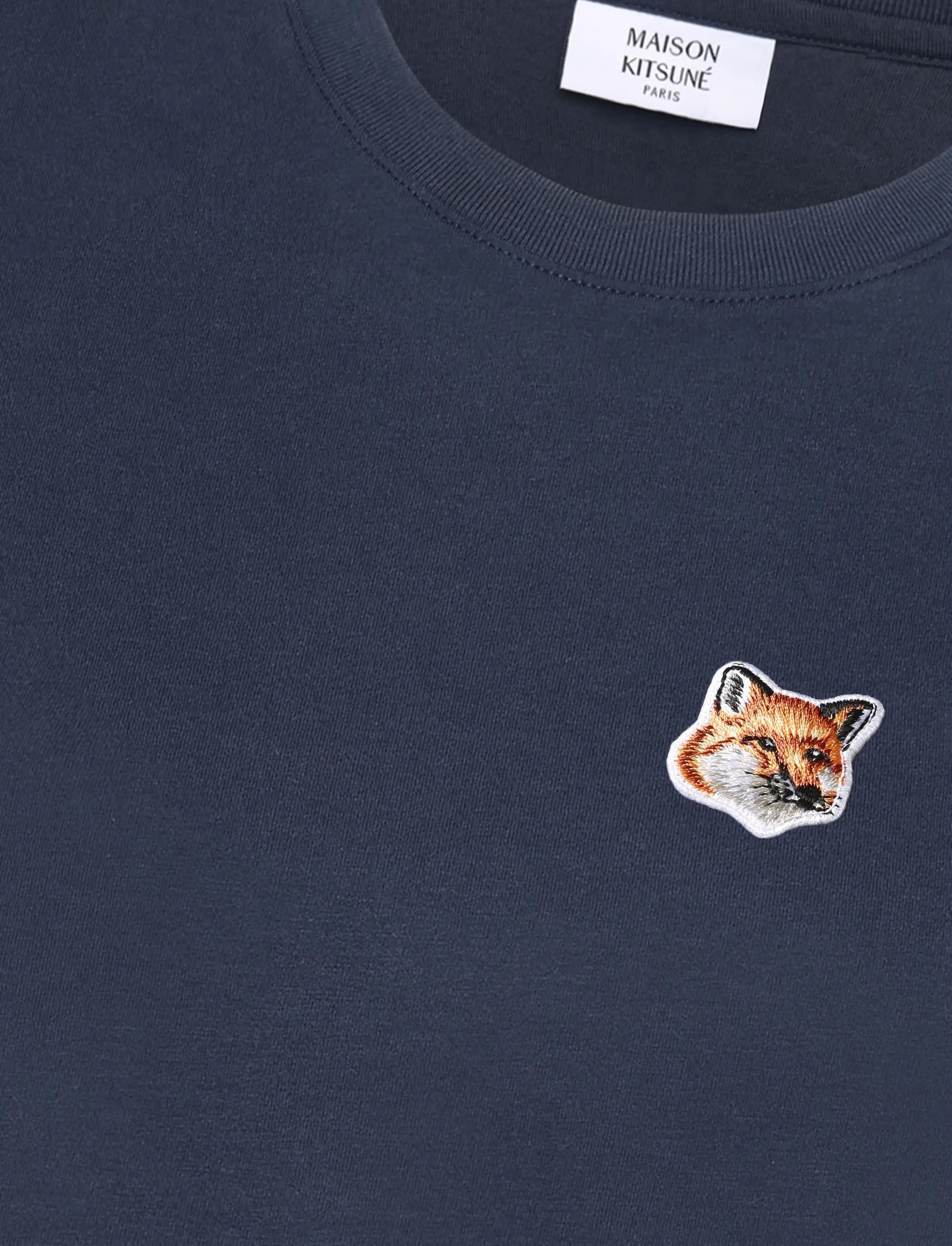 Maison Kitsune - FOX HEAD PATCH REGULAR TEE-SHIRT - ink blue - 2