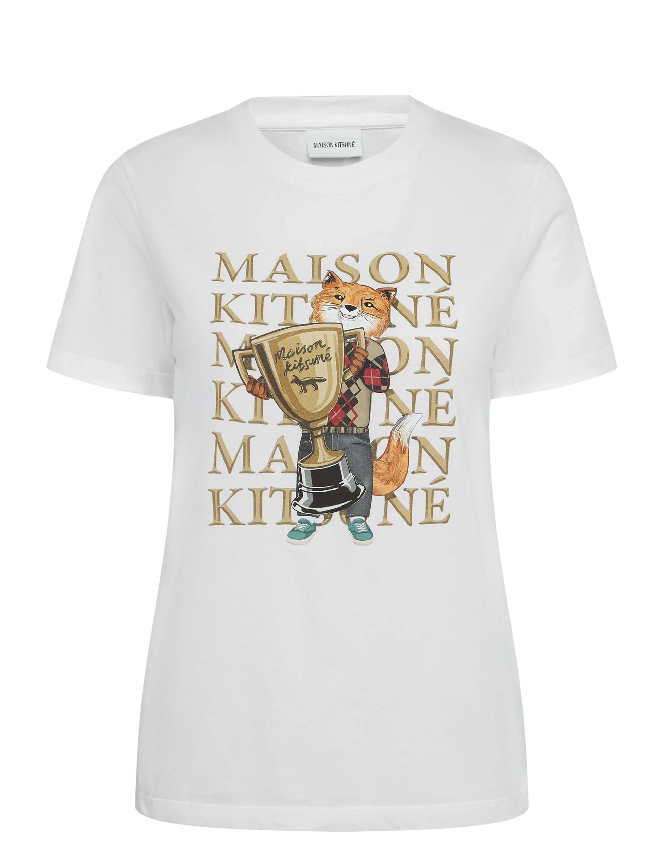Maison Kitsune FOX CHAMPION REGULAR TEE-SHIRT - Maison Kitsuné - WHITE / white