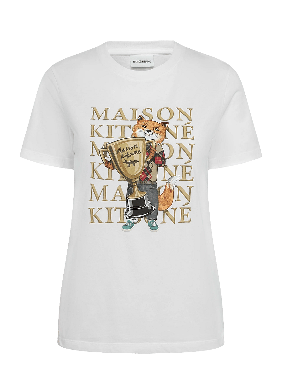 Maison Kitsune - FOX CHAMPION REGULAR TEE-SHIRT - t-shirts - white - 1