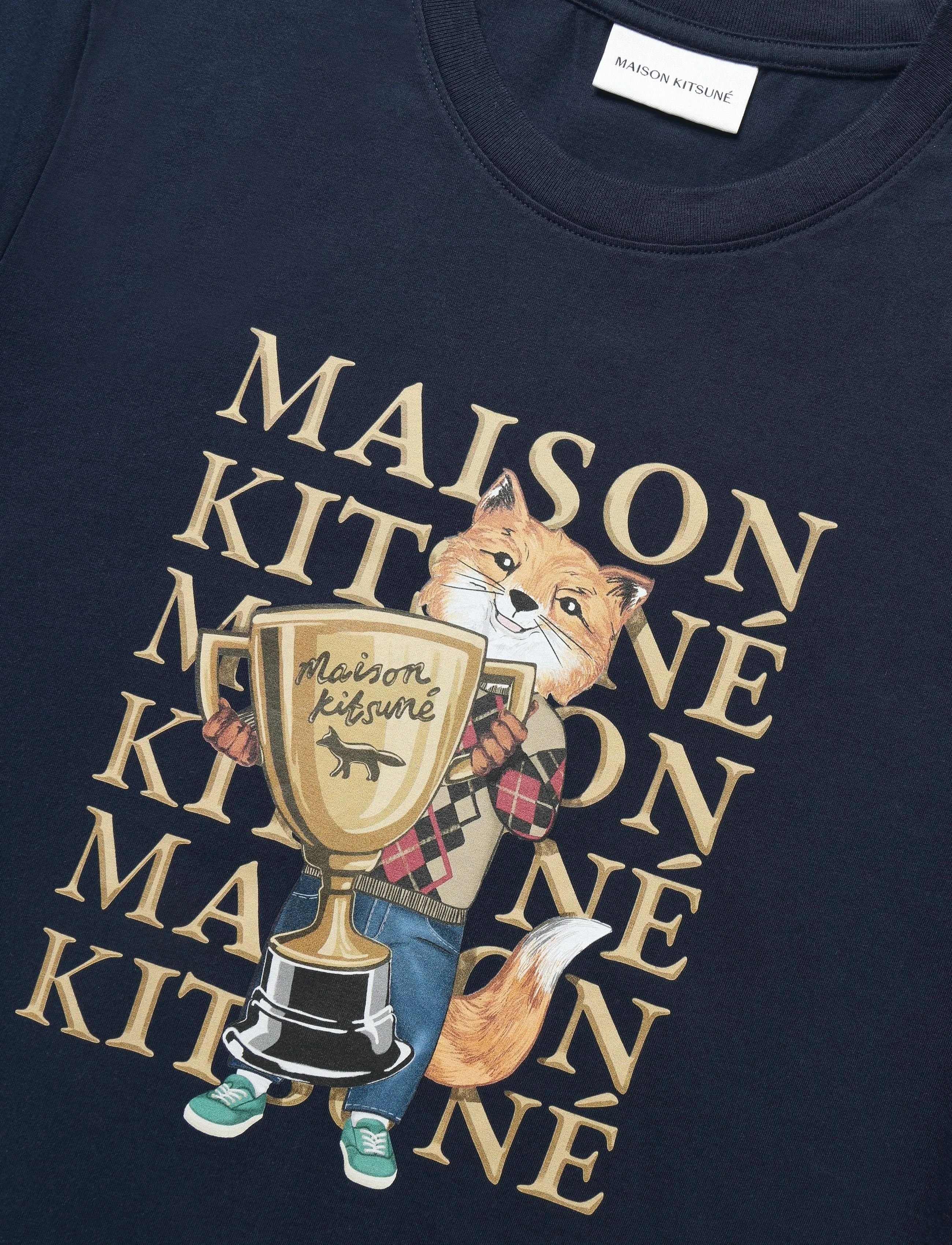 Maison Kitsune - FOX CHAMPION REGULAR TEE-SHIRT - navy - 2
