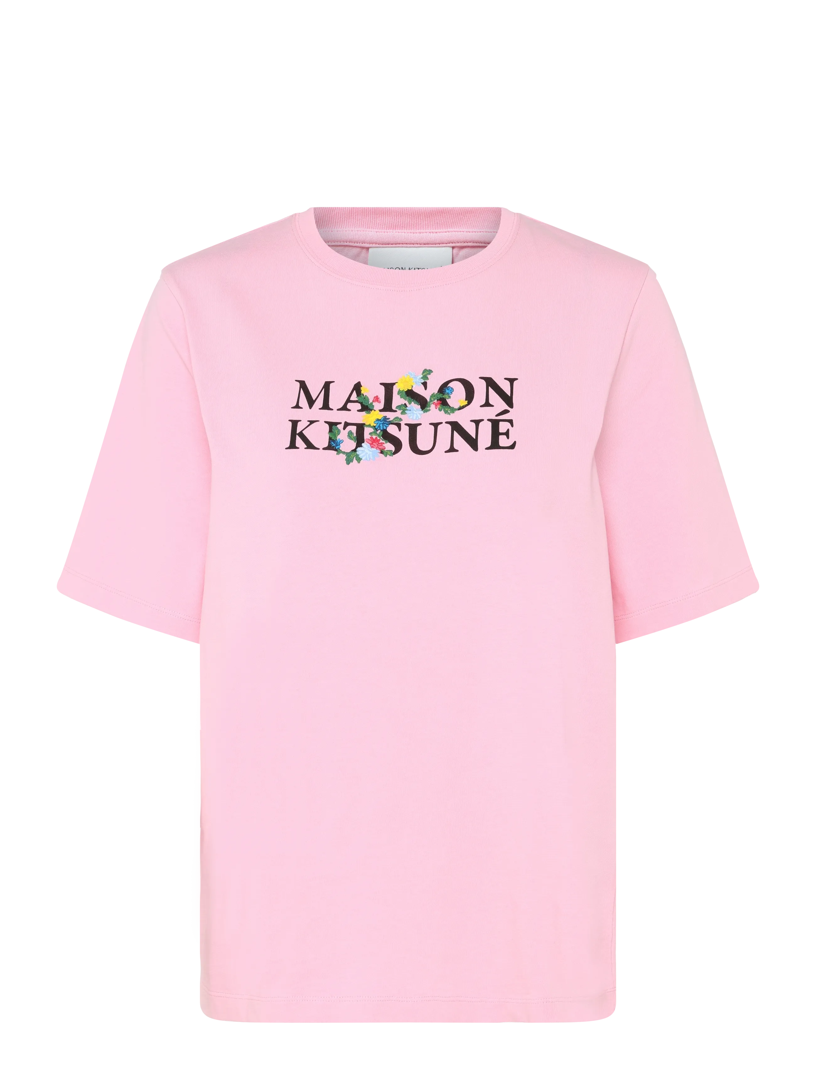 Maison Kitsune MAISON KITSUNE FLOWERS COMFORT TEE-SHIRT - Visa allt - PALE PINK / pink/rose