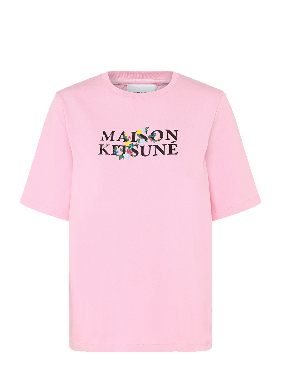 Maison Kitsune - MAISON KITSUNE FLOWERS COMFORT TEE-SHIRT - t-shirts - pale pink - 1