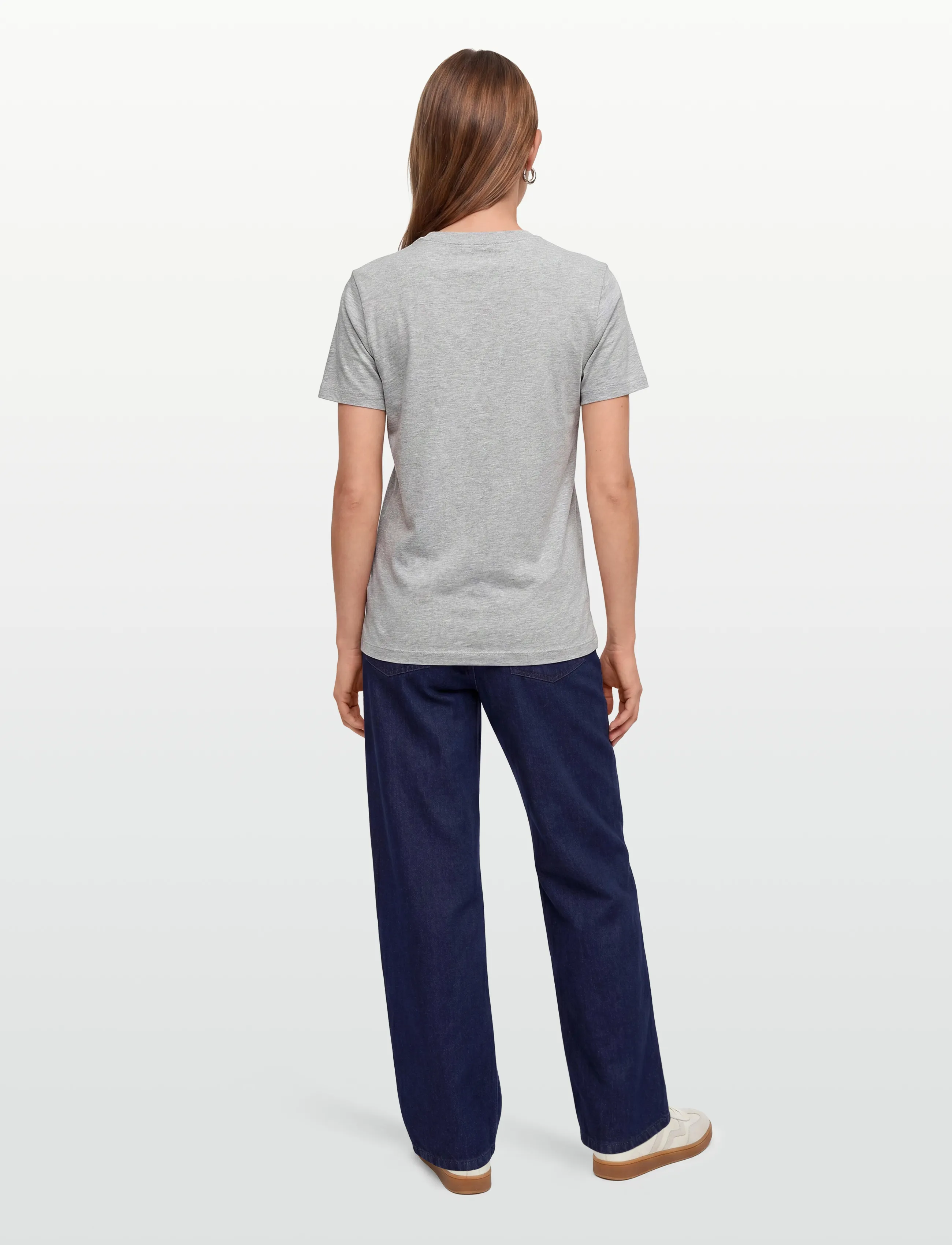 Maison Kitsune - FESTIVE FLOWER BOUQUET REGULAR TEE-SHIRT - t-särgid - light grey melange - 4