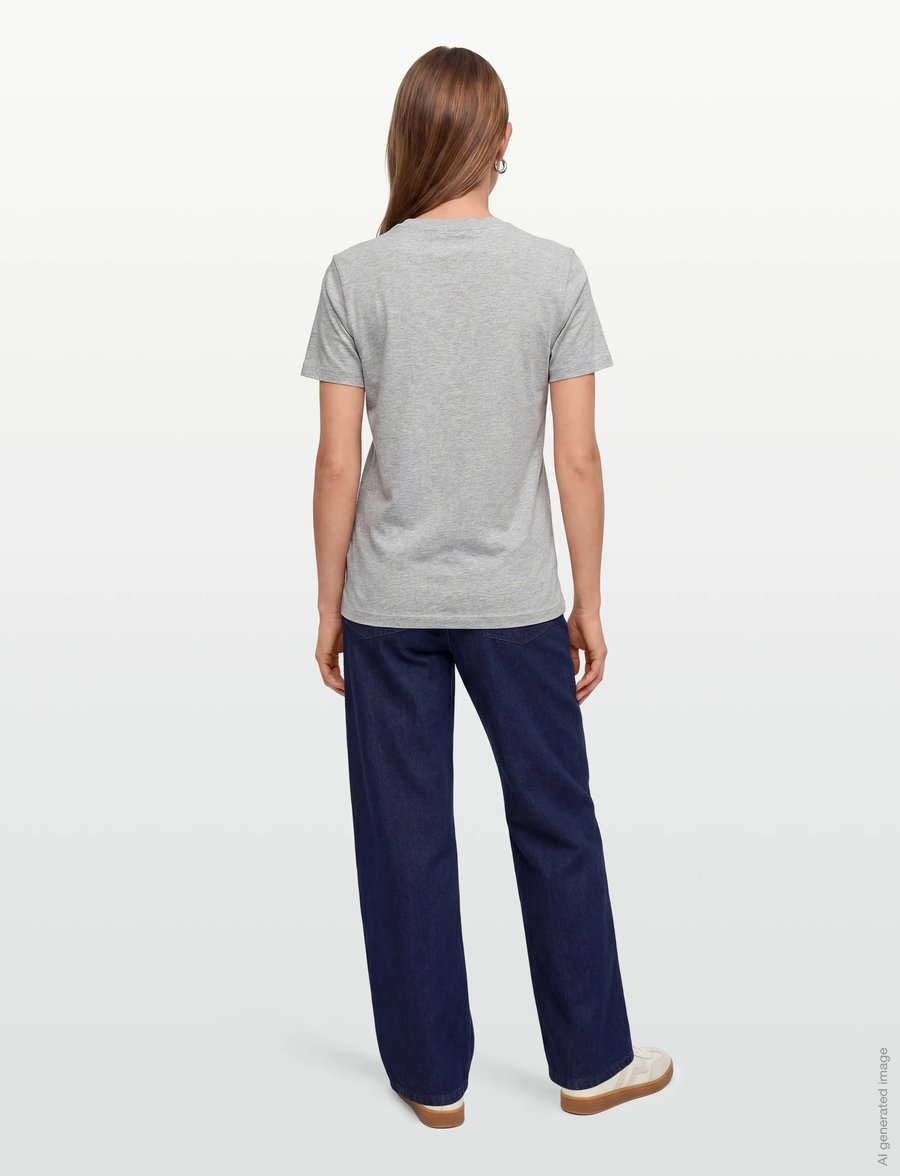 Maison Kitsune - FESTIVE FLOWER BOUQUET REGULAR TEE-SHIRT - t-särgid - light grey melange - 4