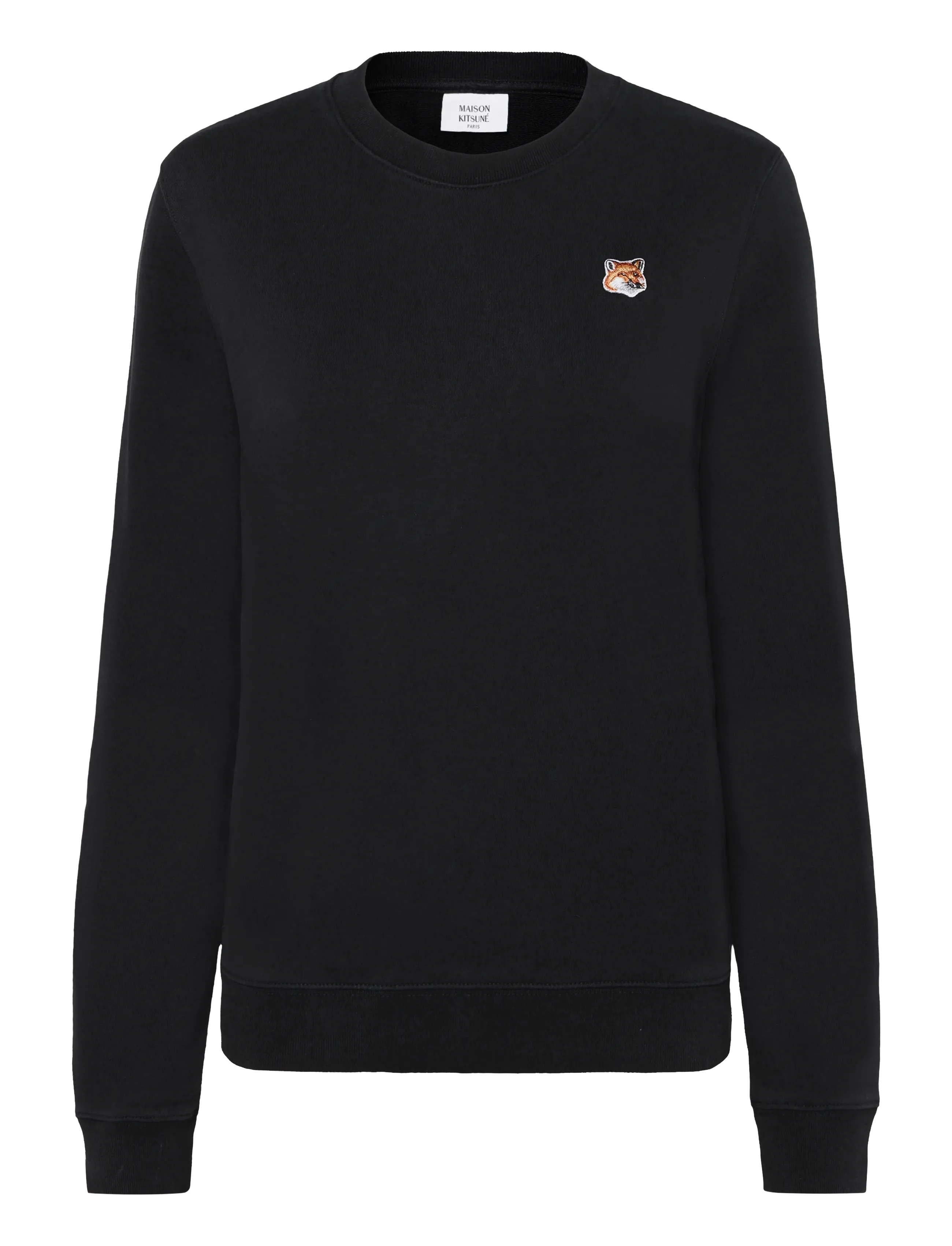Maison Kitsune FOX HEAD PATCH REGULAR SWEATSHIRT - Sweatshirts - BLACK / black