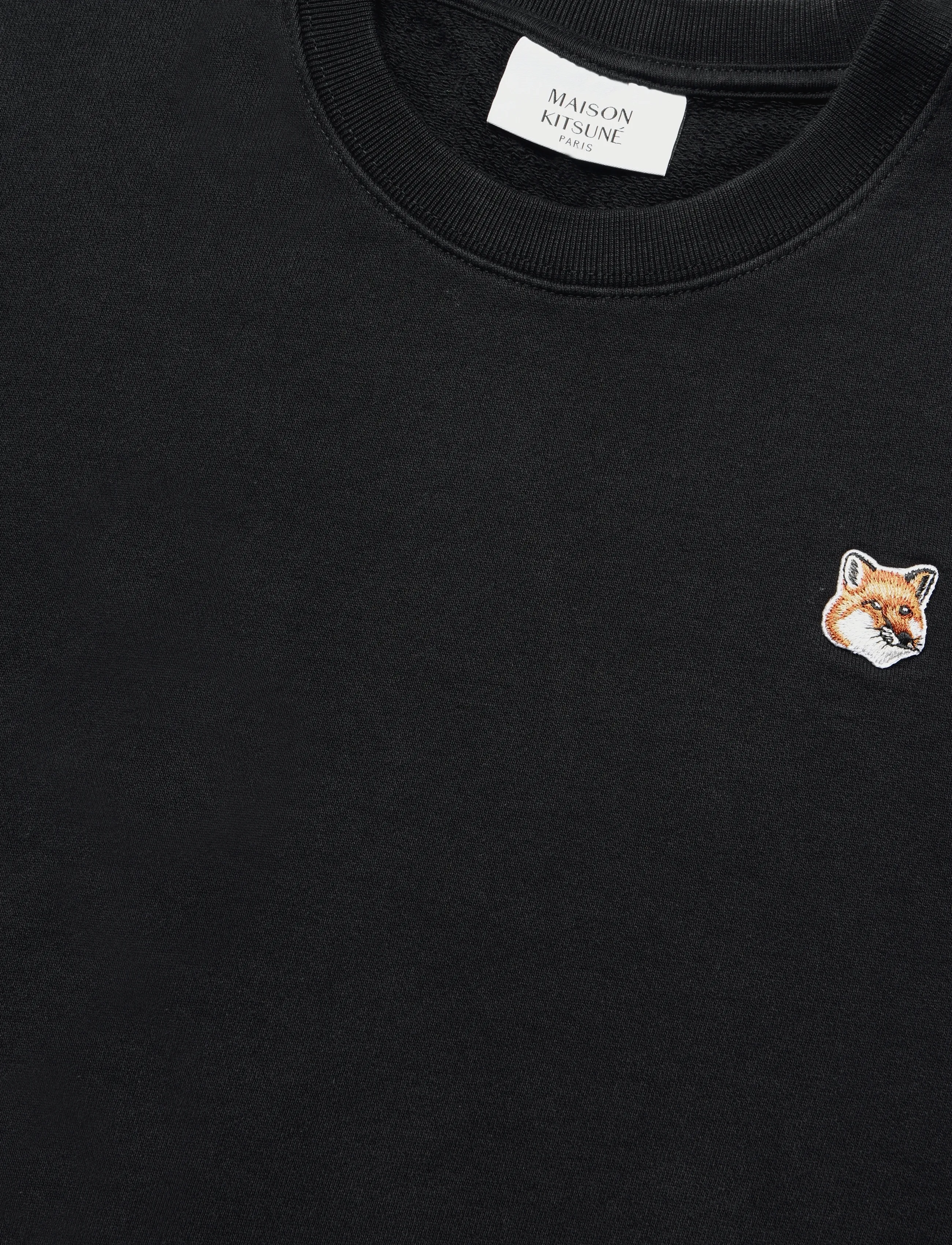 Maison Kitsune - FOX HEAD PATCH REGULAR SWEATSHIRT - black - 2