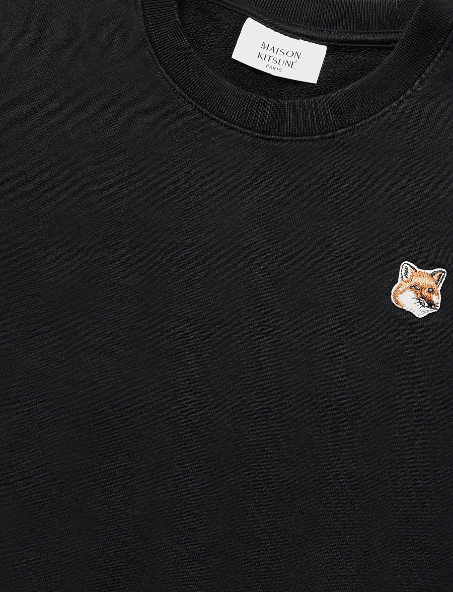 Maison Kitsune - FOX HEAD PATCH REGULAR SWEATSHIRT - sweatshirts - black - 5