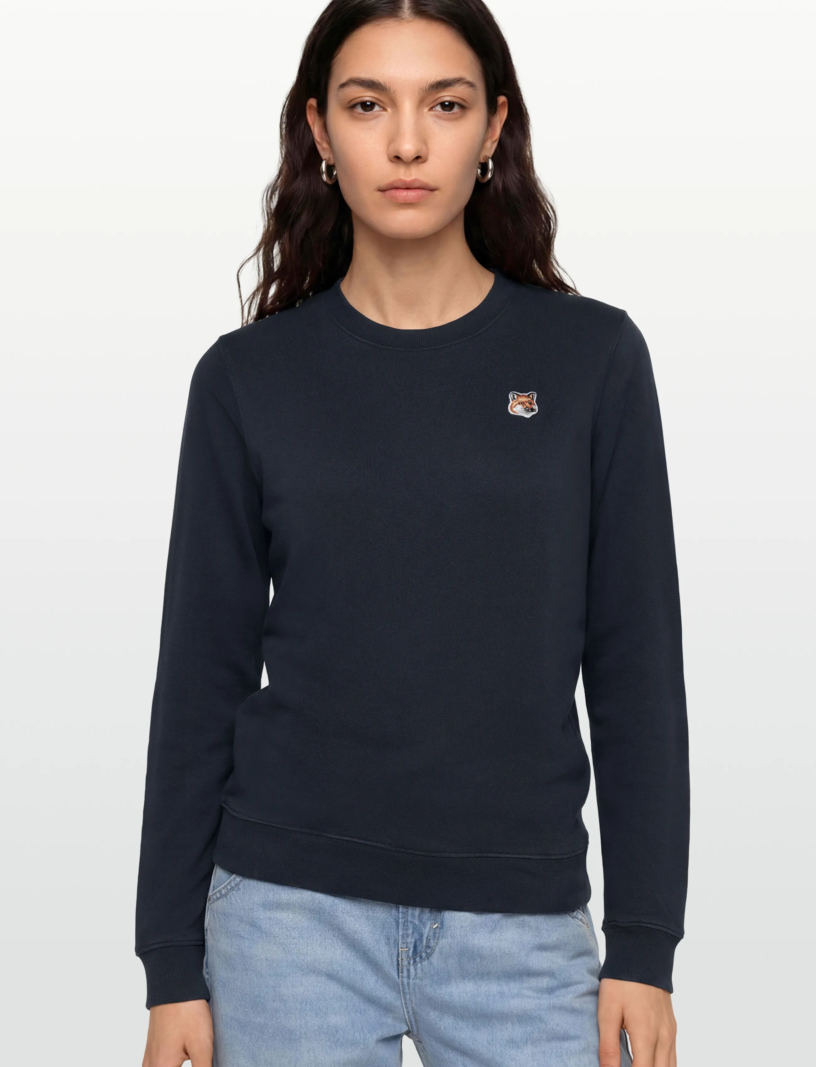 Maison Kitsune - FOX HEAD PATCH REGULAR SWEATSHIRT - sweatshirts - ink blue - 3