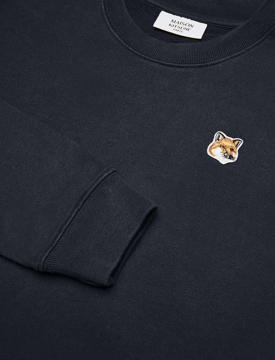 Maison Kitsune - FOX HEAD PATCH REGULAR SWEATSHIRT - sweatshirts - ink blue - 5