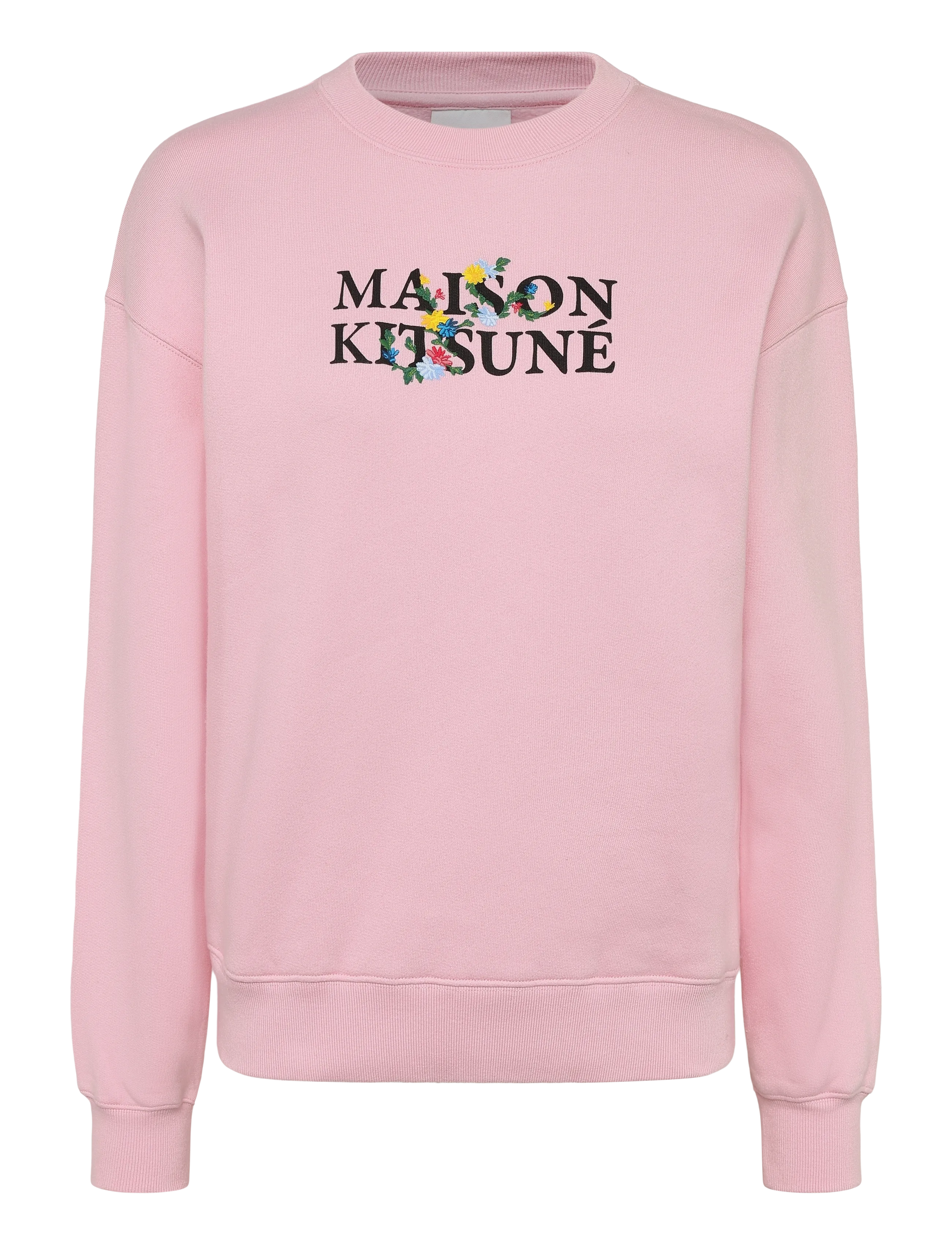 Maison Kitsune MAISON KITSUNE FLOWERS COMFORT SWEATSHIRT - Sweatshirts - PALE PINK / pink/rose