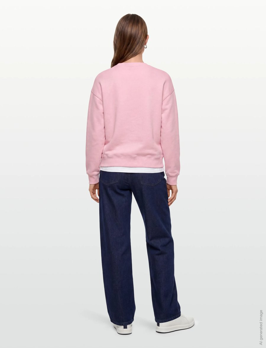 Maison Kitsune - MAISON KITSUNE FLOWERS COMFORT SWEATSHIRT - vardagsstil - pale pink - 4