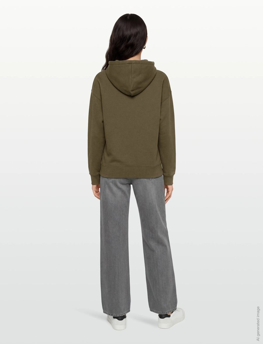 Maison Kitsune - COLLEGE FOX EMBROIDERED COMFORT HOODIE - hoodies - khaki - 4