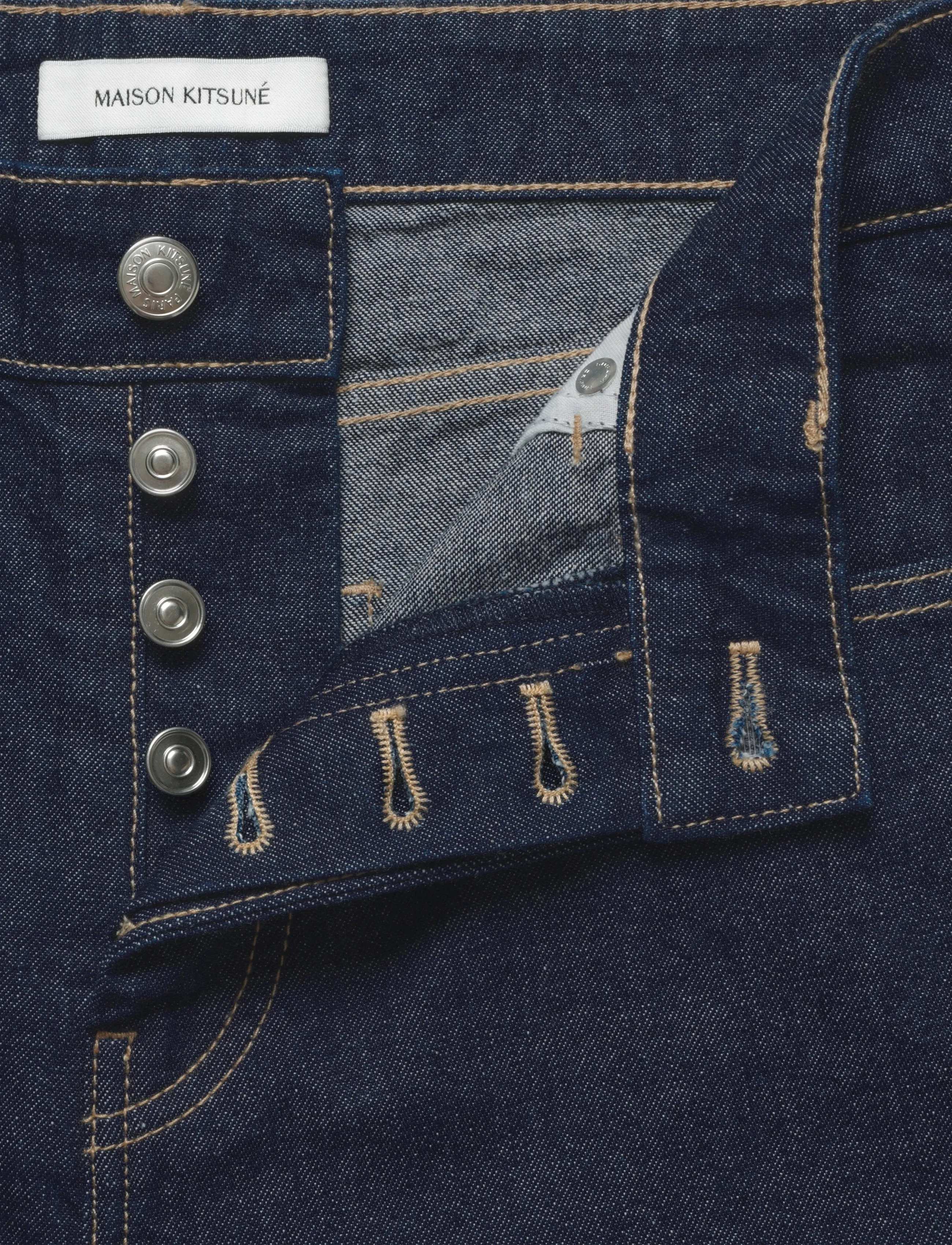 Maison Kitsune - HIGH WAISTED JEANS - igapäevane stiil - washed indigo - 2