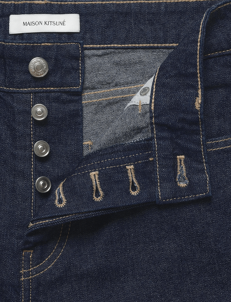 Maison Kitsune - HIGH WAISTED JEANS - igapäevane stiil - washed indigo - 2