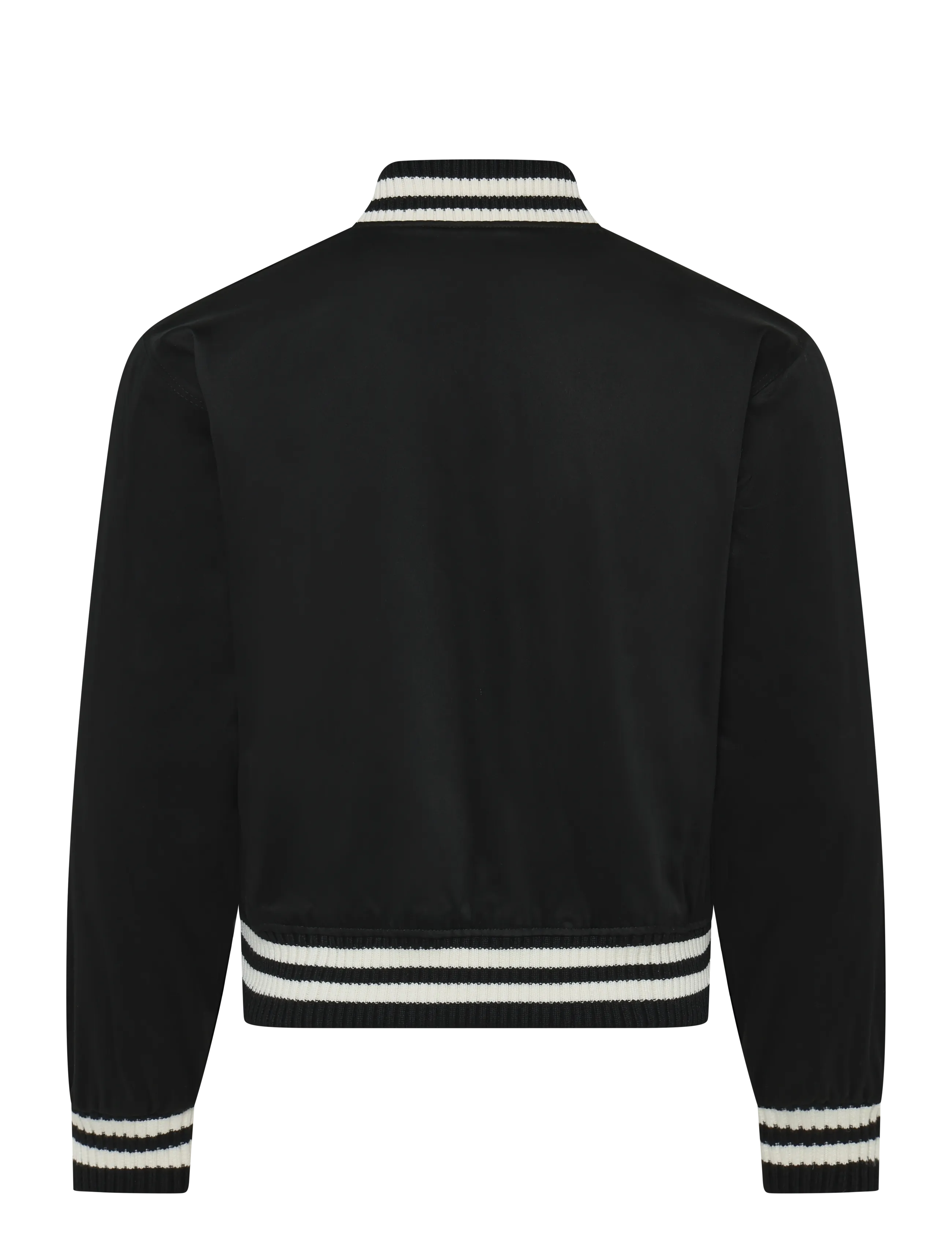 Maison Kitsune - TEDDY BLOUSON IN COTTON WITH GREY FOX HEAD - frühlingsjacken - black - 2
