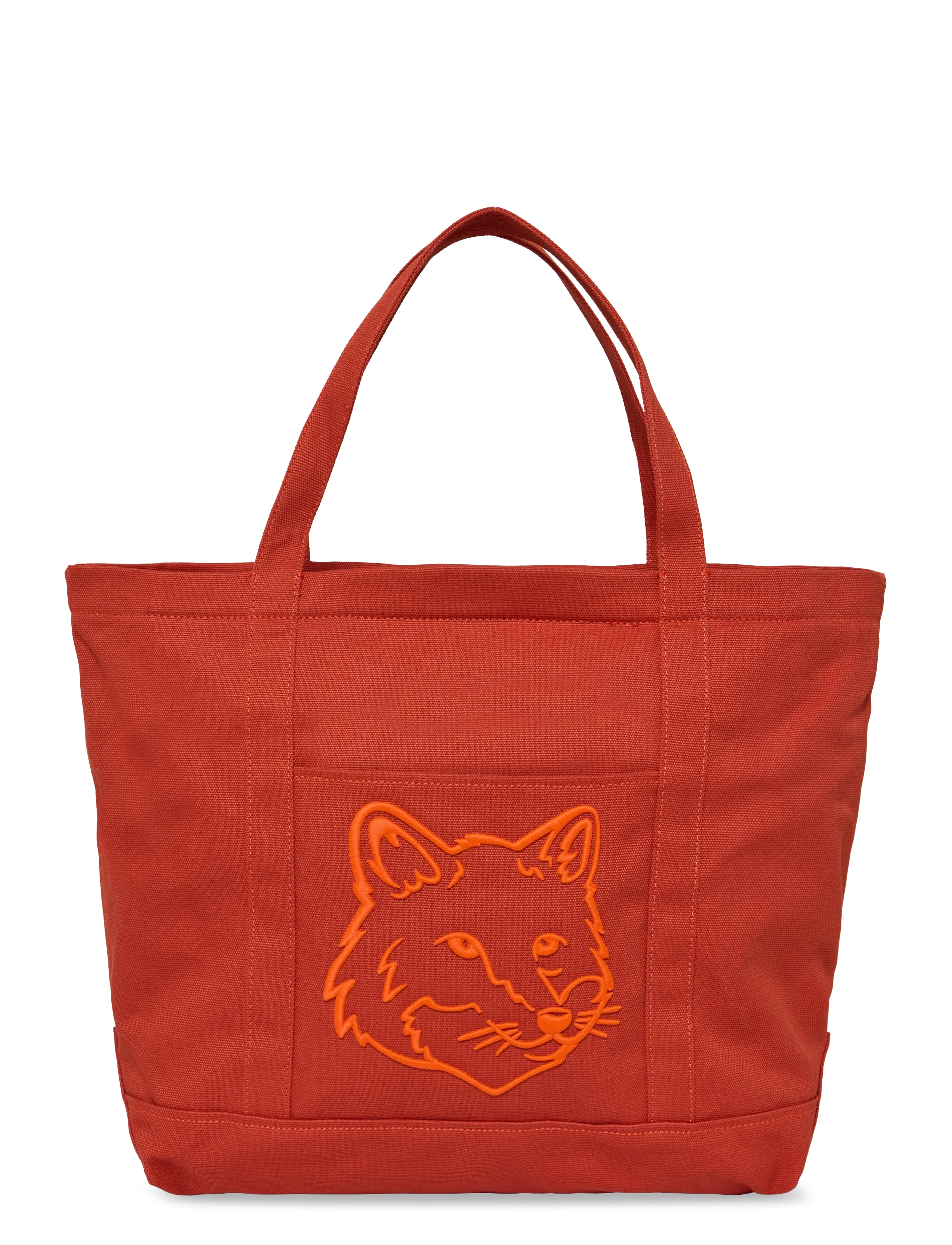 Maison Kitsune Bold Fox Head Large Tote Bag, One Size, Red, Tasker > Totes, Dame