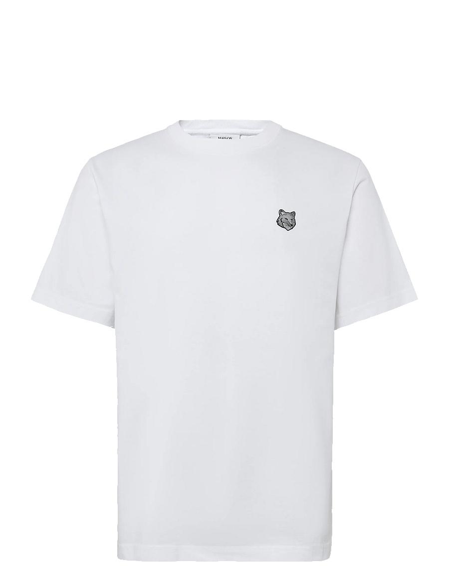 Maison Kitsune - BOLD FOX HEAD PATCH COMFORT TEE SHIRT - kurzärmelige t-shirts - white - 1
