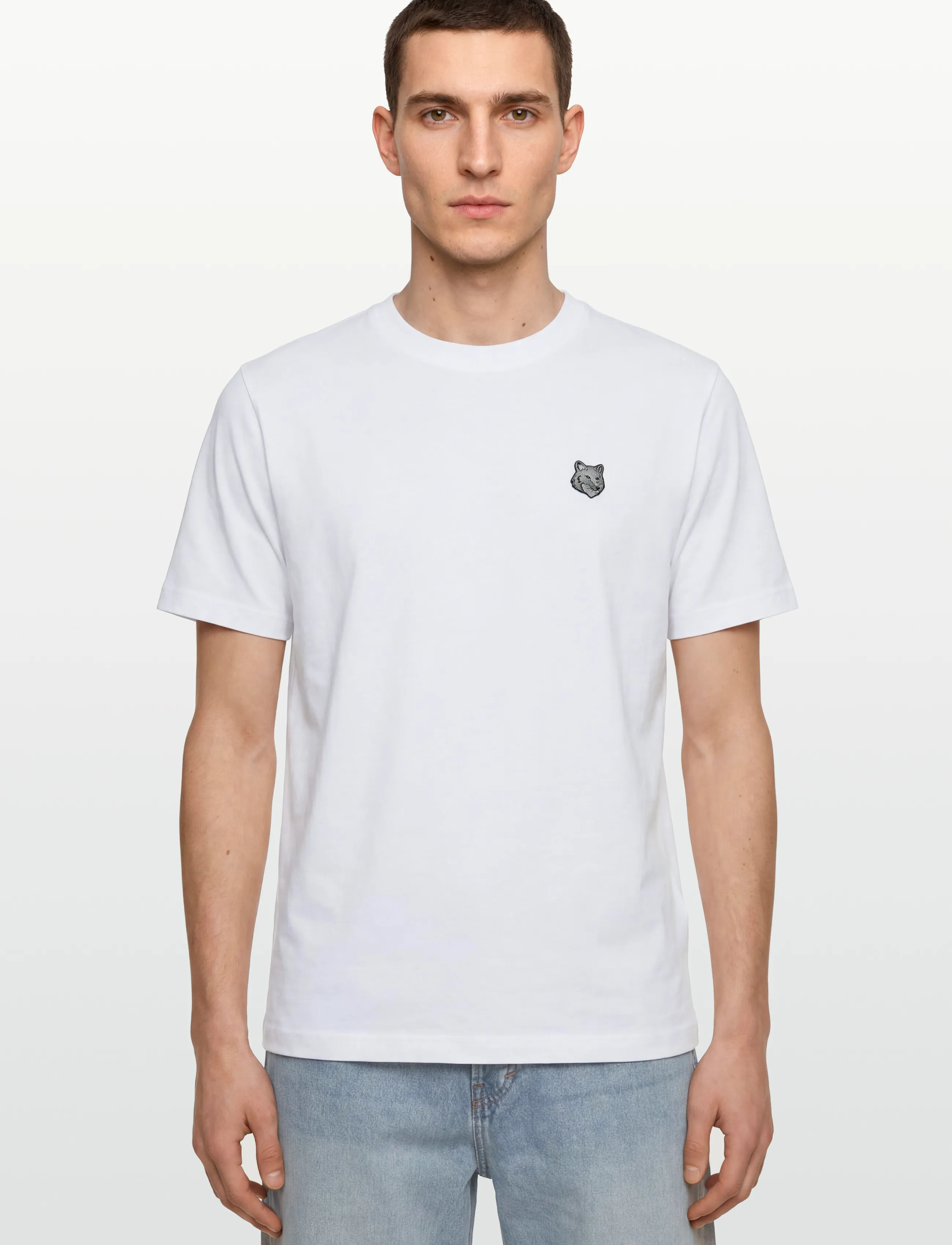 Maison Kitsune - BOLD FOX HEAD PATCH COMFORT TEE SHIRT - kortærmede t-shirts - white - 3