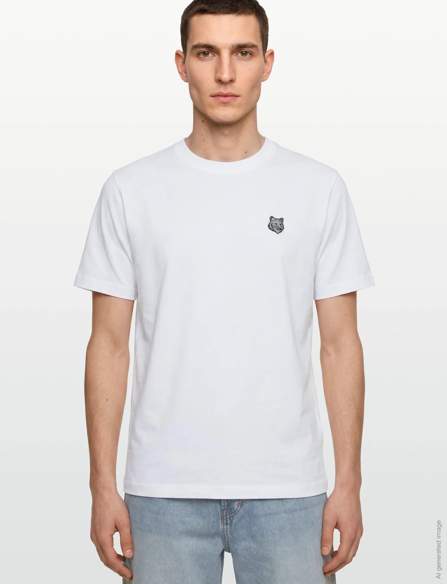 Maison Kitsune - BOLD FOX HEAD PATCH COMFORT TEE SHIRT - kurzärmelige t-shirts - white - 3