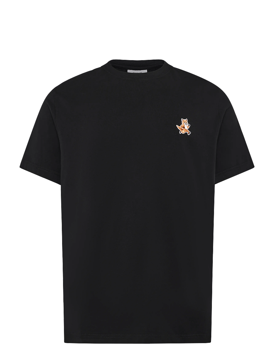 Maison Kitsune - SPEEDY FOX PATCH COMFORT TEE-SHIRT - kortärmade t-shirts - black - 0