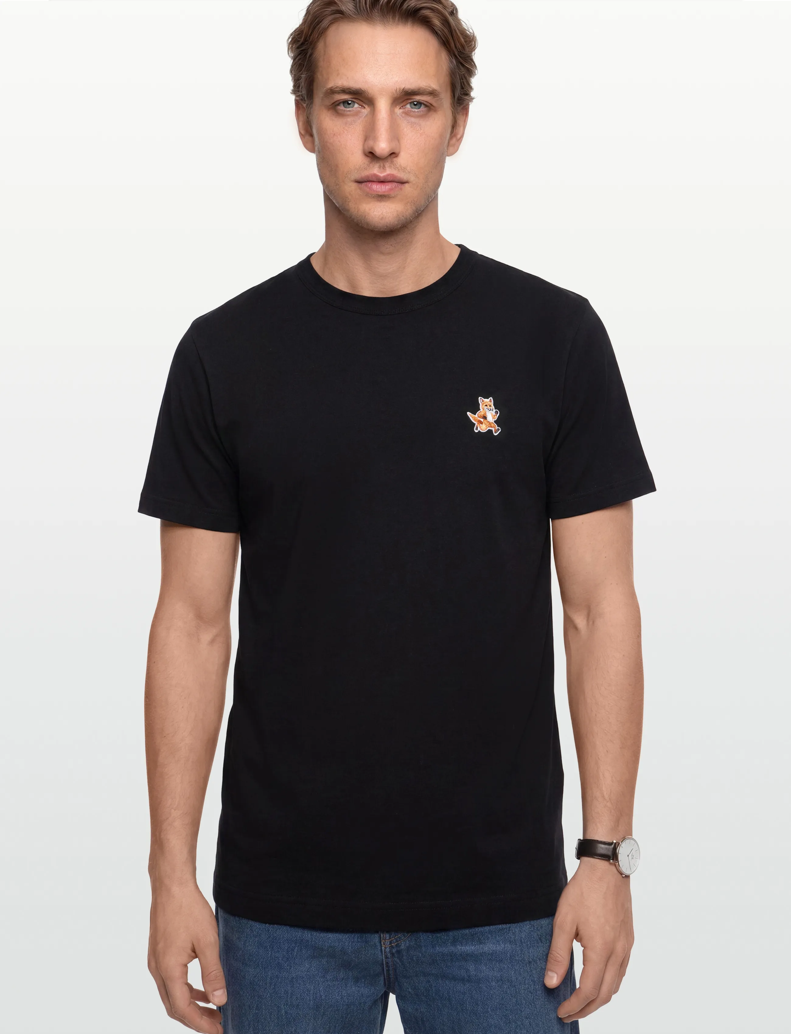 Maison Kitsune - SPEEDY FOX PATCH COMFORT TEE-SHIRT - kortærmede t-shirts - black - 3