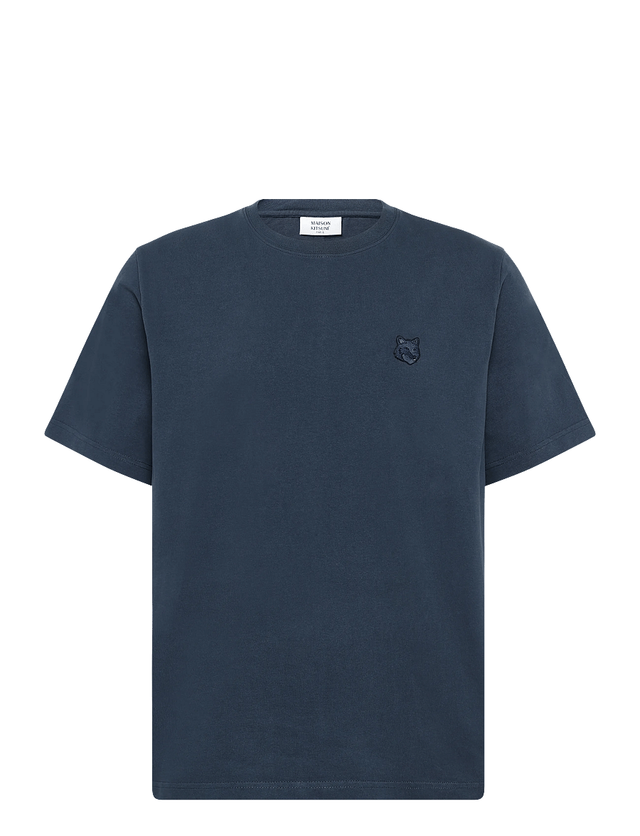 Maison Kitsune - BOLD FOX HEAD PATCH COMFORT TEE SHIRT - kortärmade t-shirts - ink blue - 1