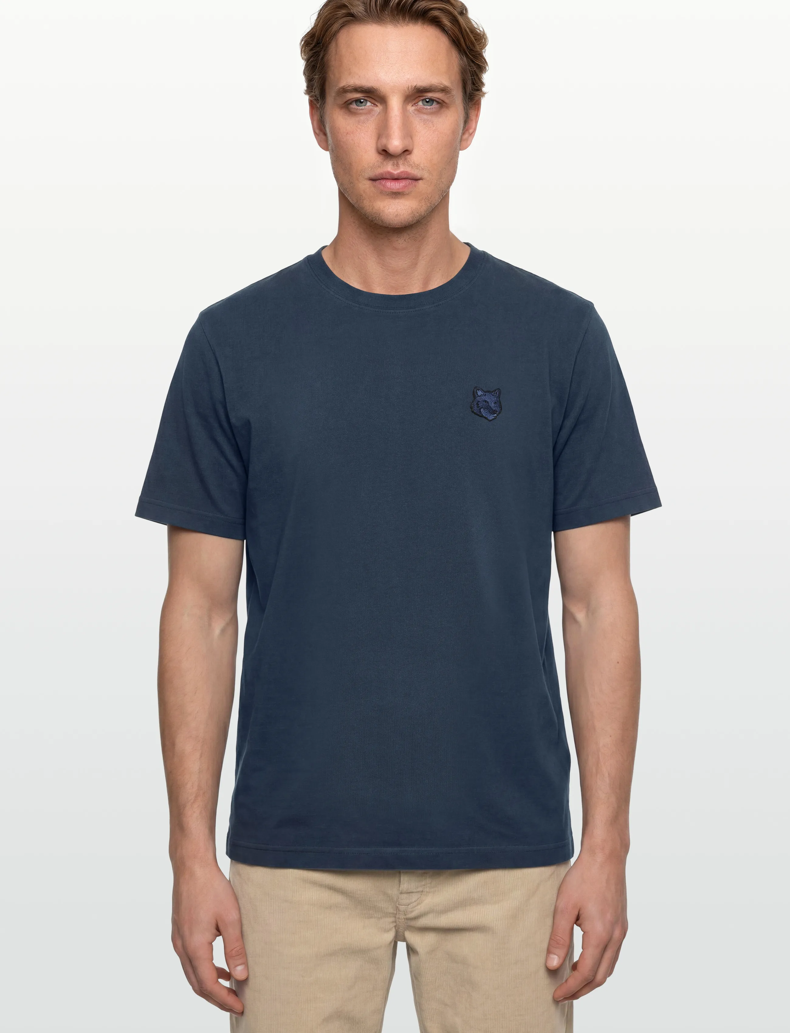 Maison Kitsune - BOLD FOX HEAD PATCH COMFORT TEE SHIRT - kortärmade t-shirts - ink blue - 3