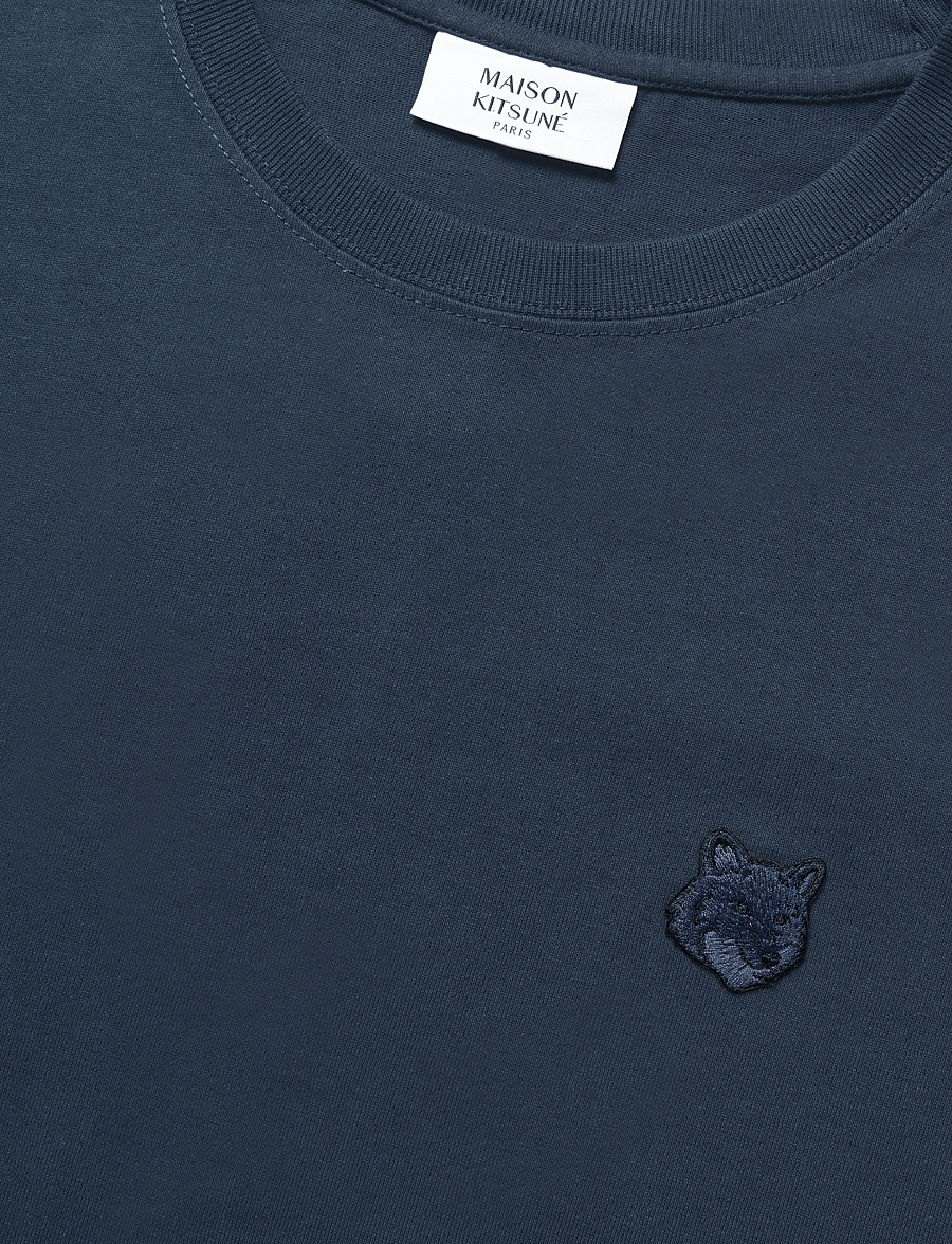 Maison Kitsune - BOLD FOX HEAD PATCH COMFORT TEE SHIRT - kortärmade t-shirts - ink blue - 5