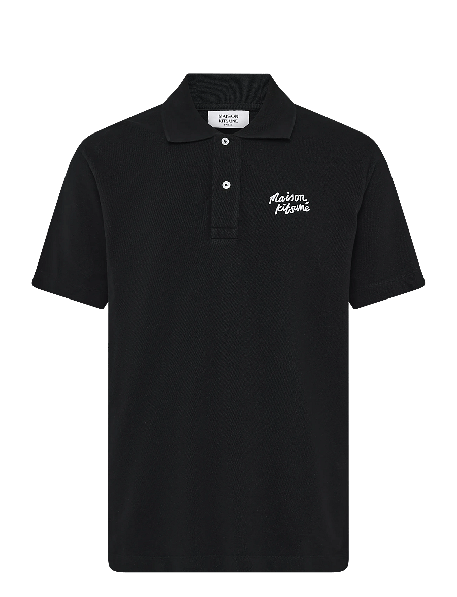 Maison Kitsune - MAISON KITSUNE HANDWRITING COMFORT POLO - lühikeste varrukatega polod - black/white - 0