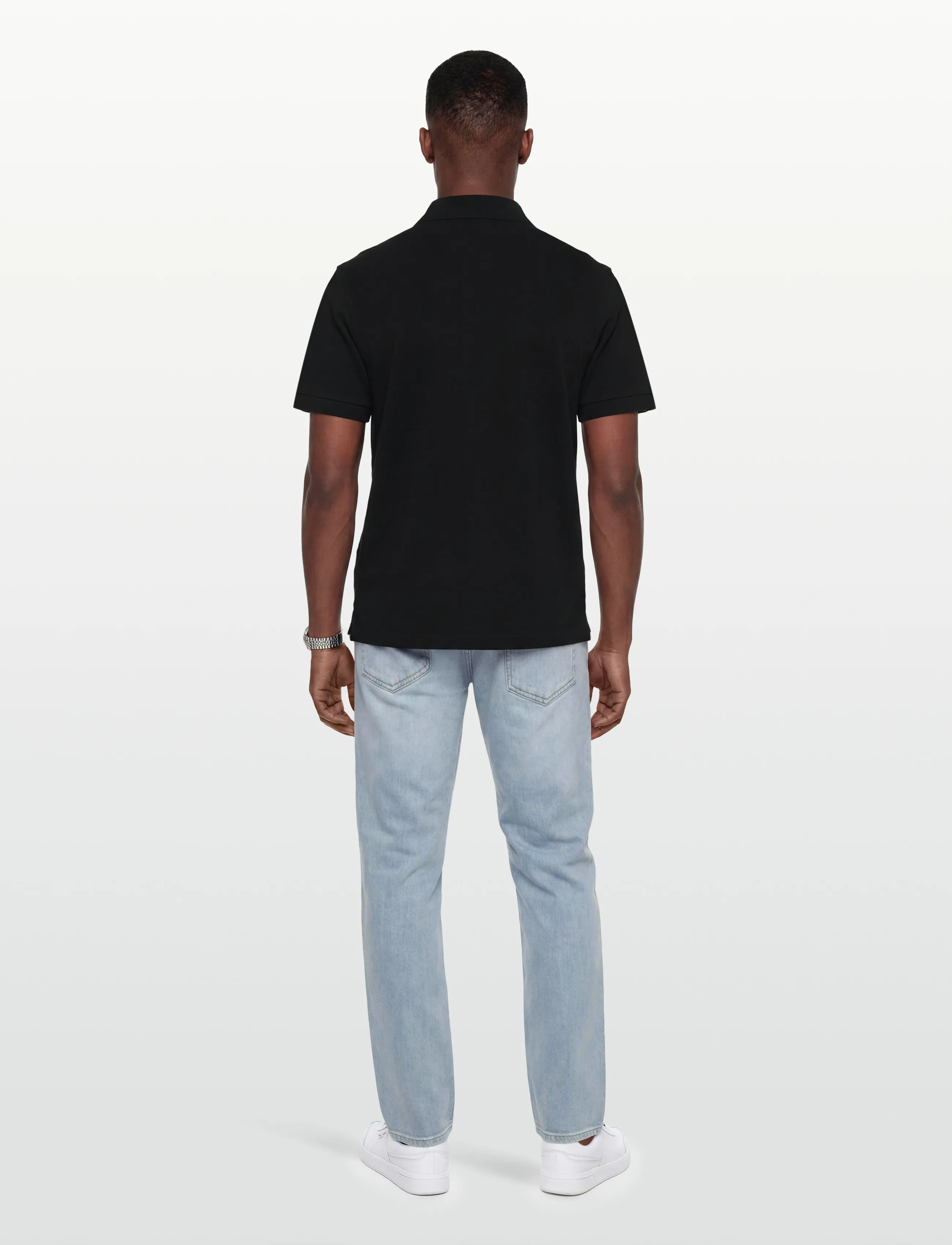Maison Kitsune - MAISON KITSUNE HANDWRITING COMFORT POLO - kortärmade pikéer - black/white - 4