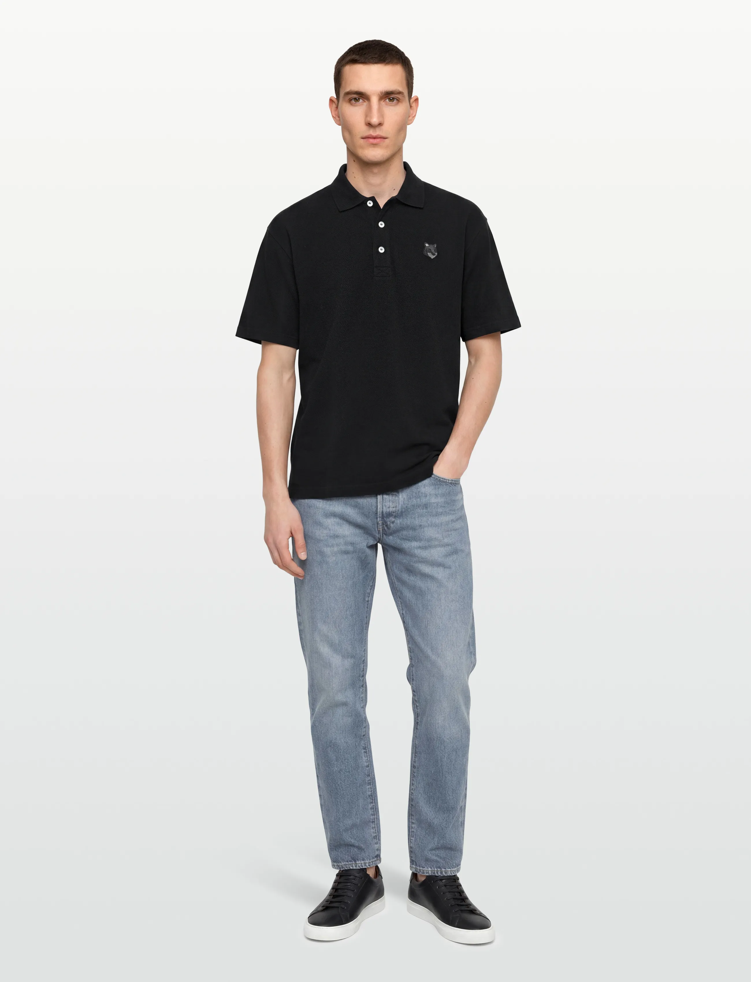 Bold Fox Head Patch Oversize Polo