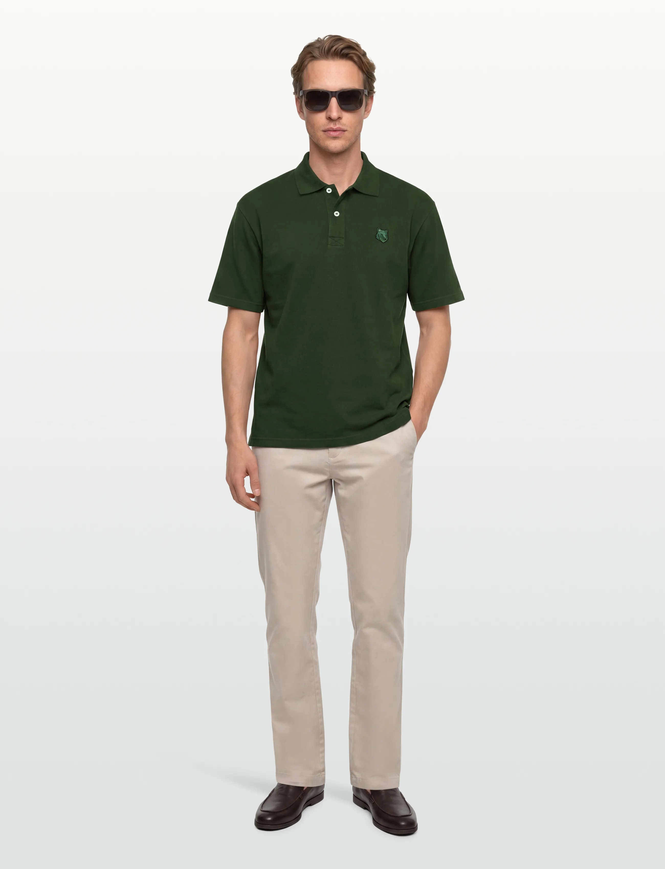 Bold Fox Head Patch Oversize Polo