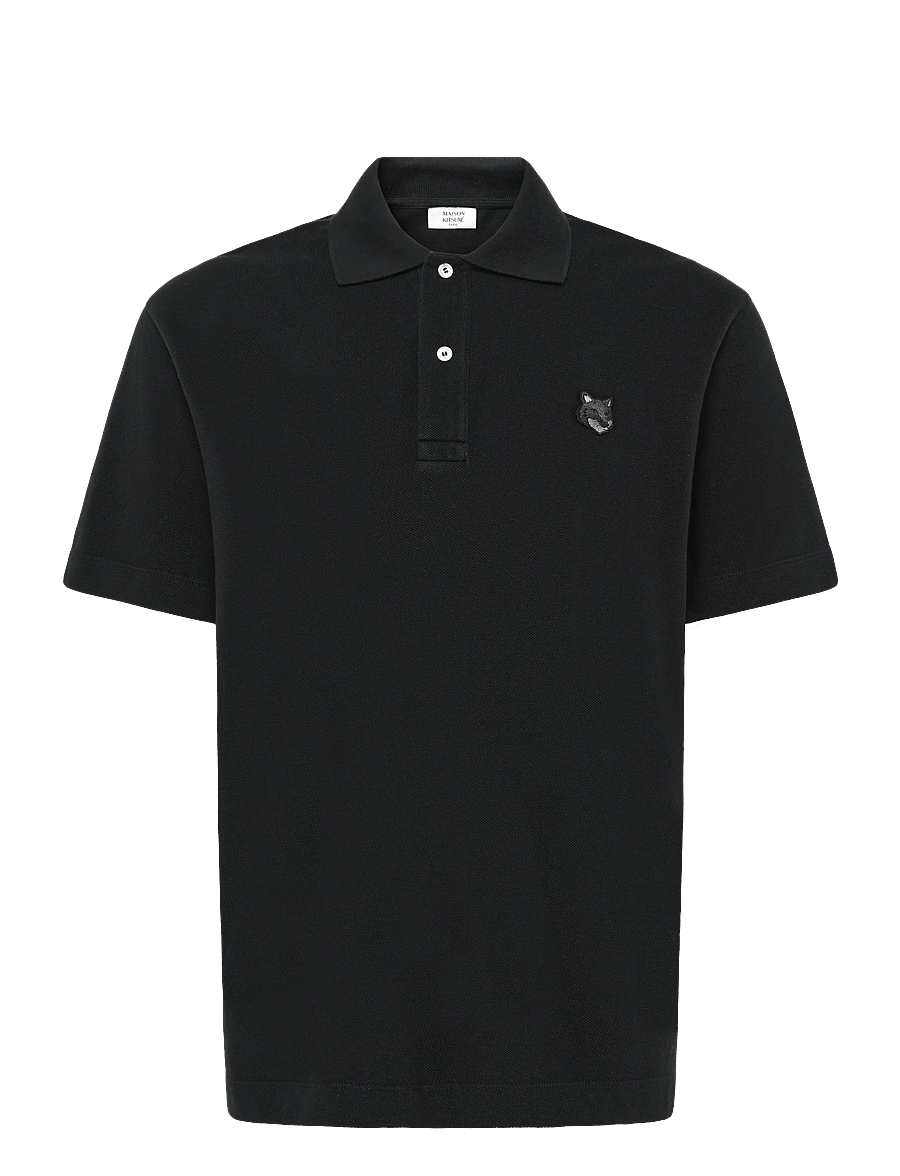 Maison Kitsune - BOLD FOX HEAD PATCH COMFORT POLO - kurzärmelig - black - 0