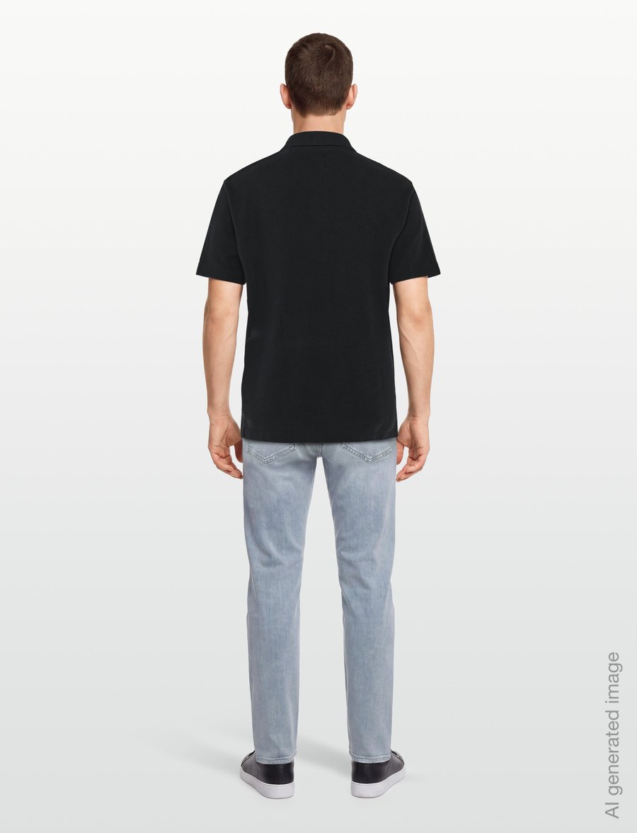 Maison Kitsune - BOLD FOX HEAD PATCH COMFORT POLO - kortærmede poloer - black - 4