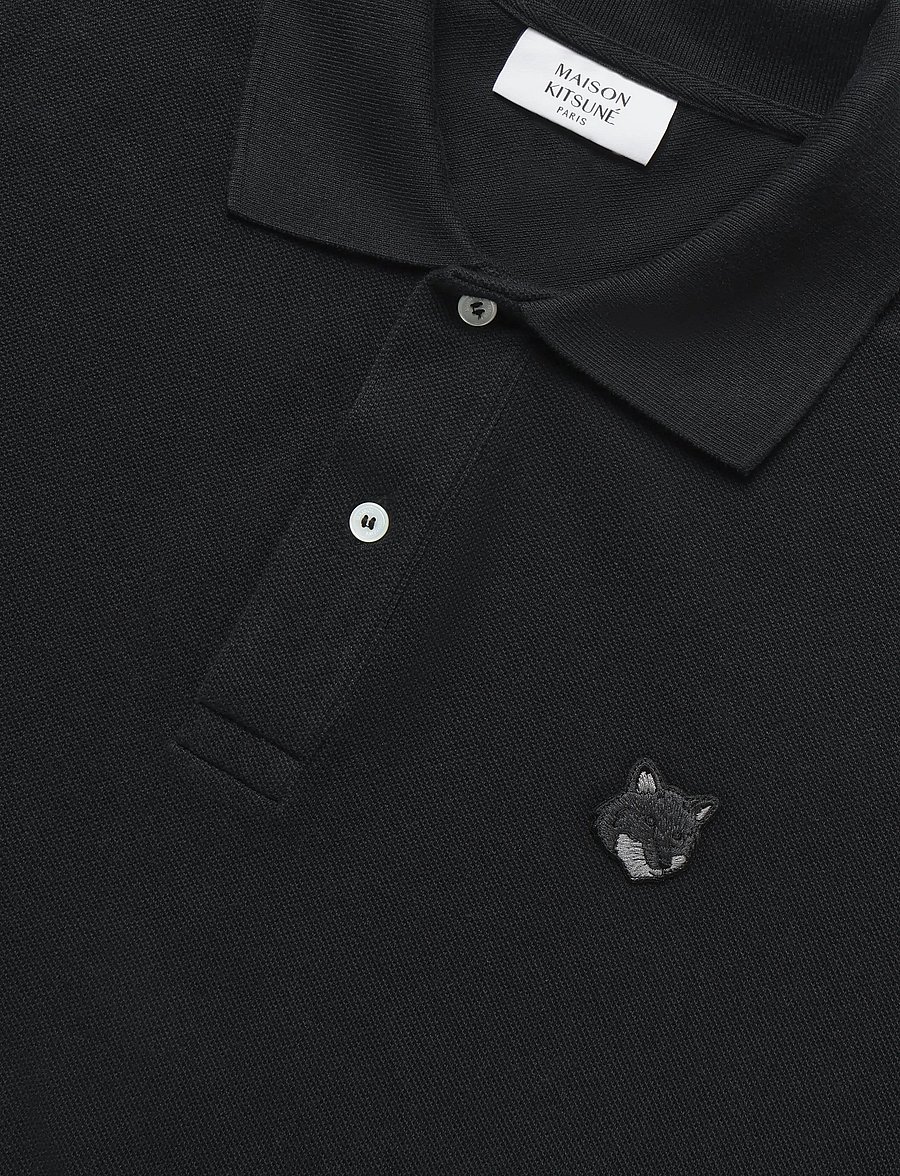 Maison Kitsune - BOLD FOX HEAD PATCH COMFORT POLO - kurzärmelig - black - 2